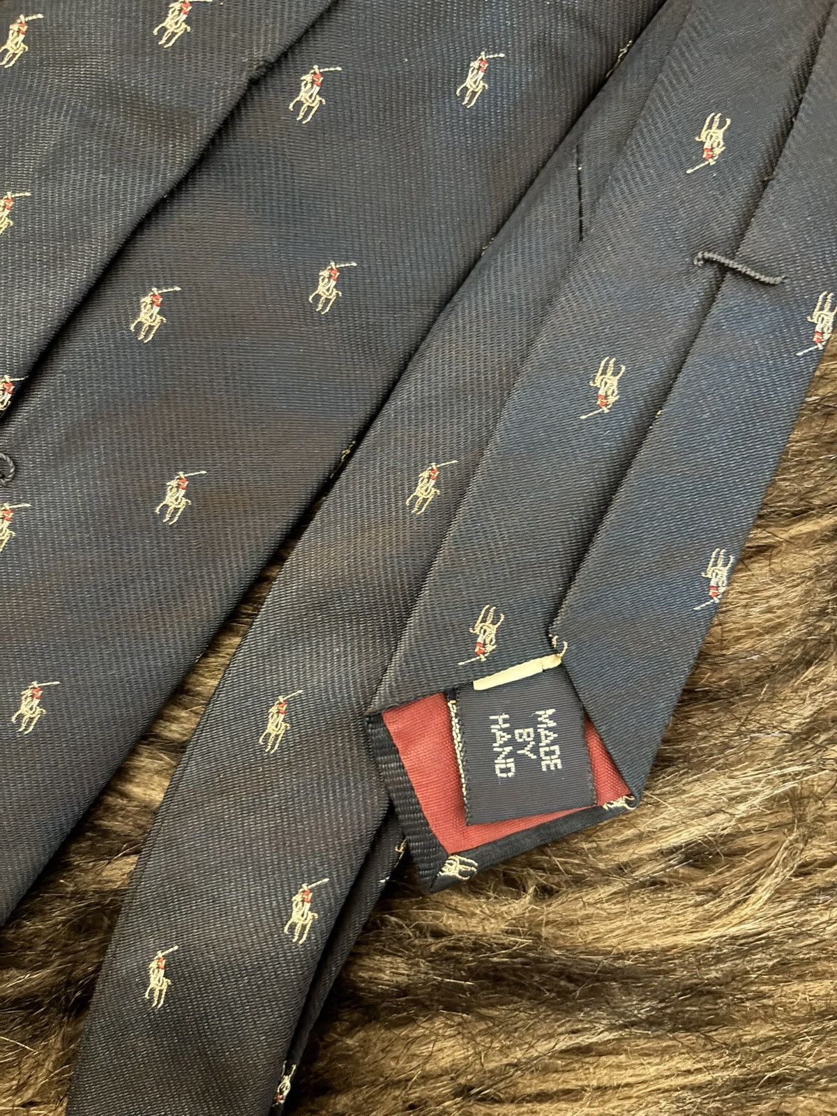 Polo Ralph Lauren Ralph Lauren Polo Logo Silk Tie – Vintage Navy Size ONE SIZE - 4 Thumbnail