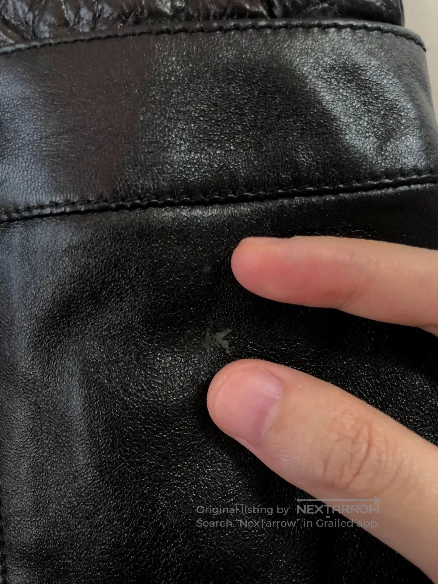 Yves Saint Laurent saint laurent black leather mini skirt. Size 39" - 5 Thumbnail