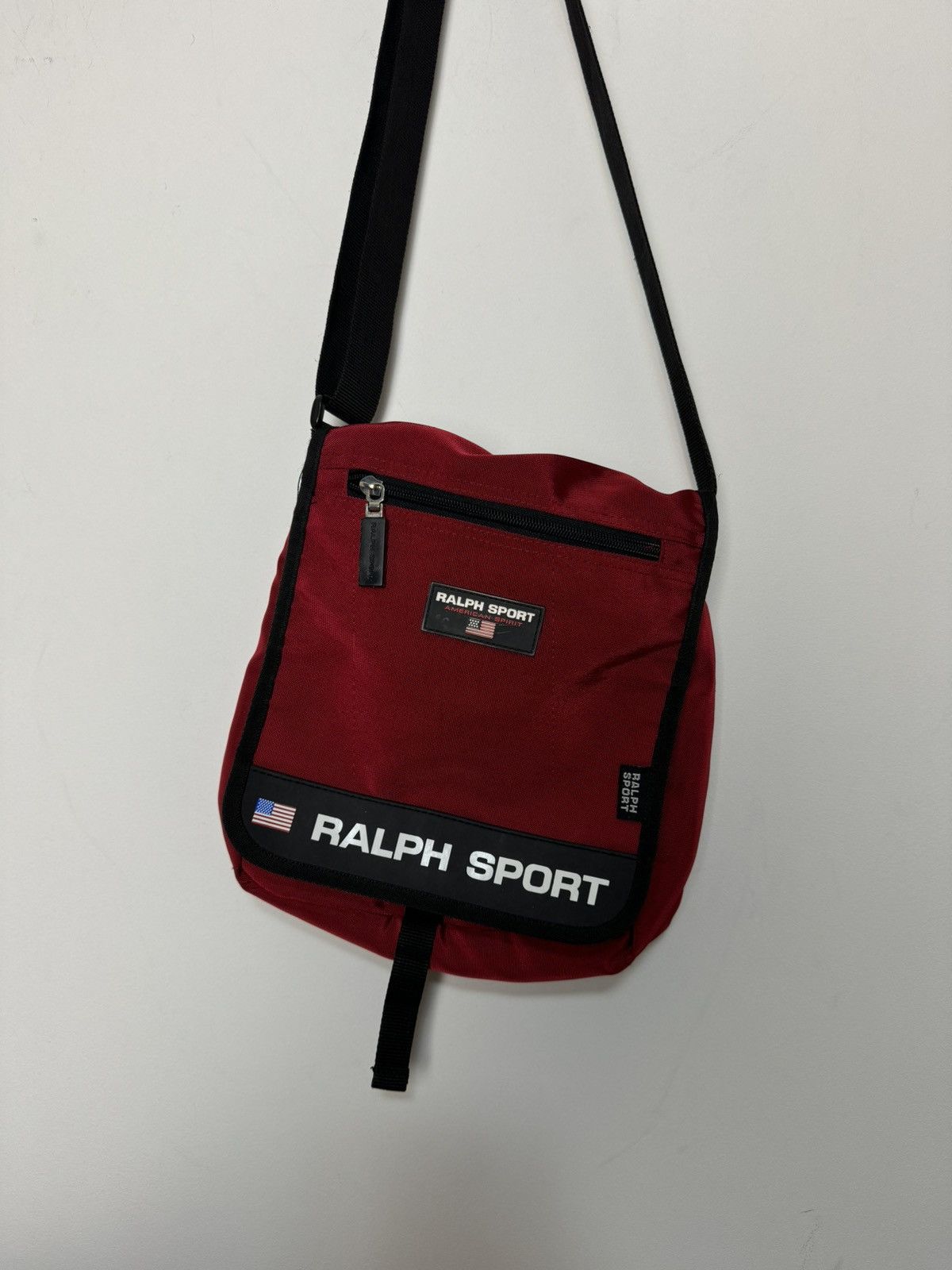 Ralph Lauren Ralph Sport Red Nylon Crossbody Bag Multi Pocket Y2K Style Size ONE SIZE - 3 Thumbnail