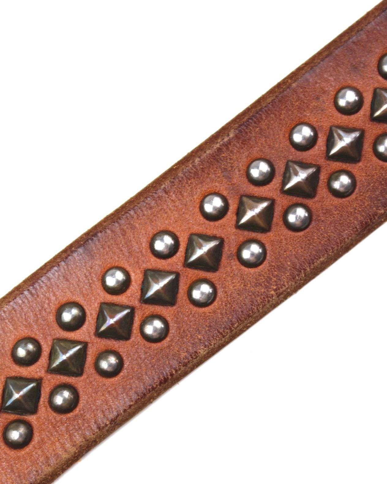 Hysteric Glamour 2000S JAPANESE MADE RUGGED ANTIQUE-BRASS BUCKLE STUDDED BELT Size ONE SIZE - 5 Thumbnail
