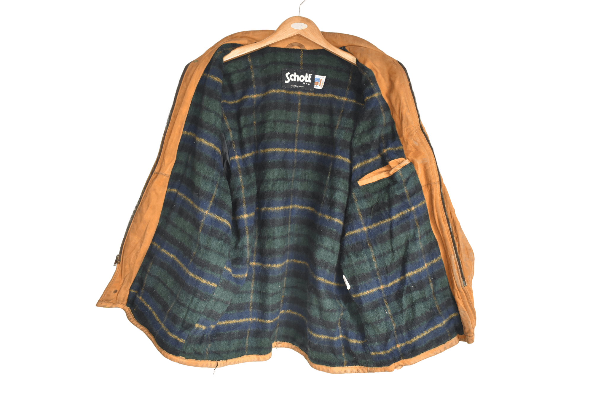 Schott × Vintage Vintage Schott NYC Leather Jacket With Blanked Lining Size US L / EU 52-54 / 3 - 9 Thumbnail