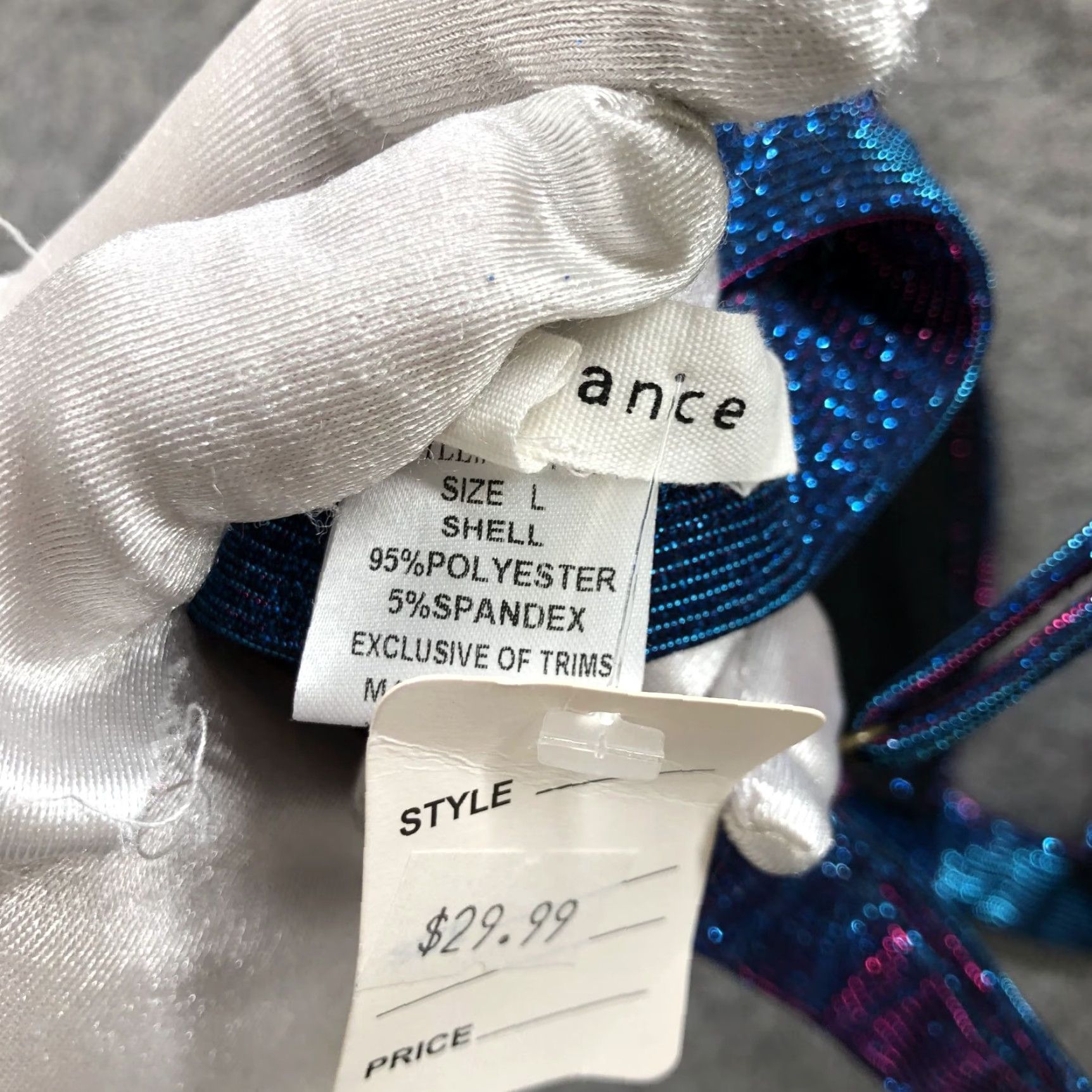 Triangl Bear Dance Bralette Bra Top Womens L Blue Metallic Triangle Lightly Lined Size L / US 10 / IT 46 - 5 Thumbnail