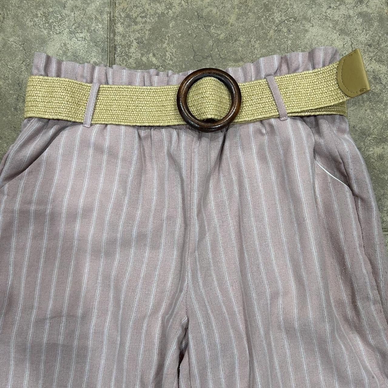Designer No Comment Women's Pink and White Trousers Size 32" / US 10 / IT 46 - 2 Thumbnail