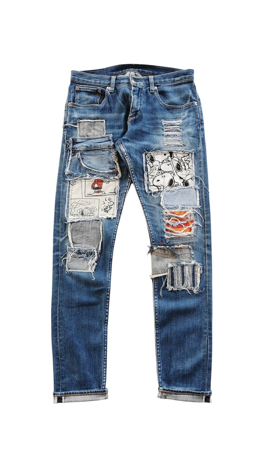 ISKO Re:USECLED DENIM パンツ （monkey time） Monkey Ride High Waist Mom Jeans, Denim, Elastic Waist, High