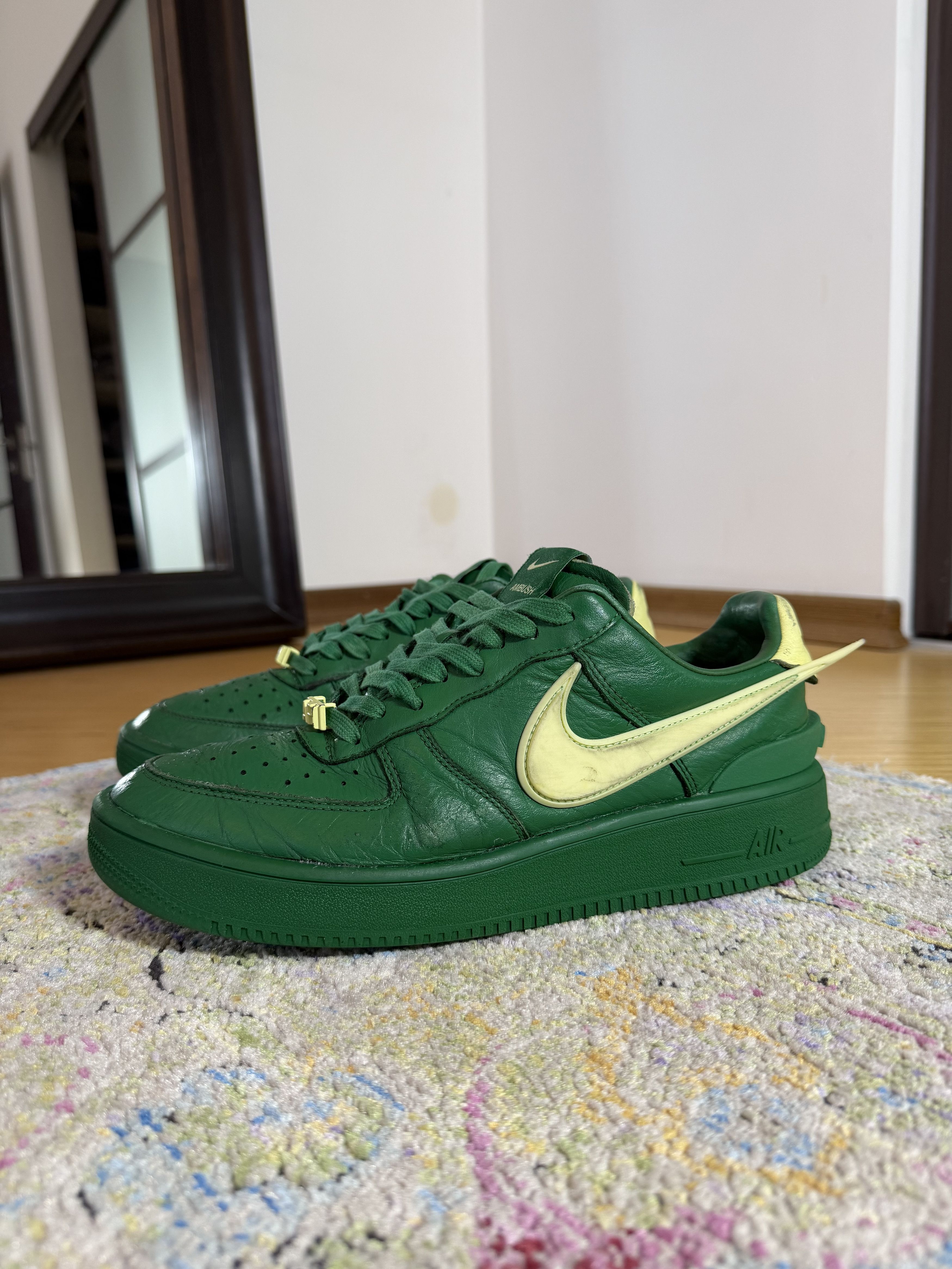 Ambush Design × Nike Air Force 1 x AMBUSH® Pine Green and Citron Low Top Sneakers Size US 9.5 / EU 42-43 - 1 Thumbnail