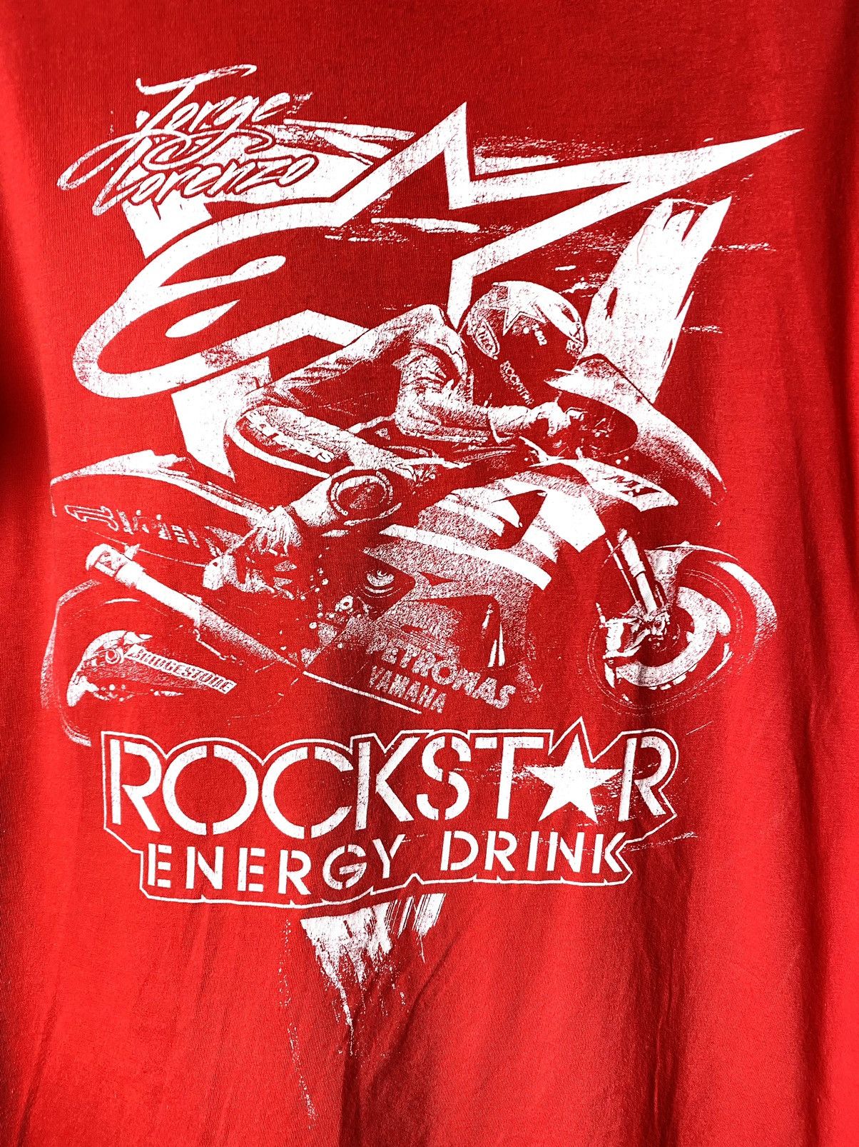 Vintage Vintage Yamaha Alpinestars Rockstar Energy Racing T Shirt Size US M / EU 48-50 / 2 - 2 Thumbnail