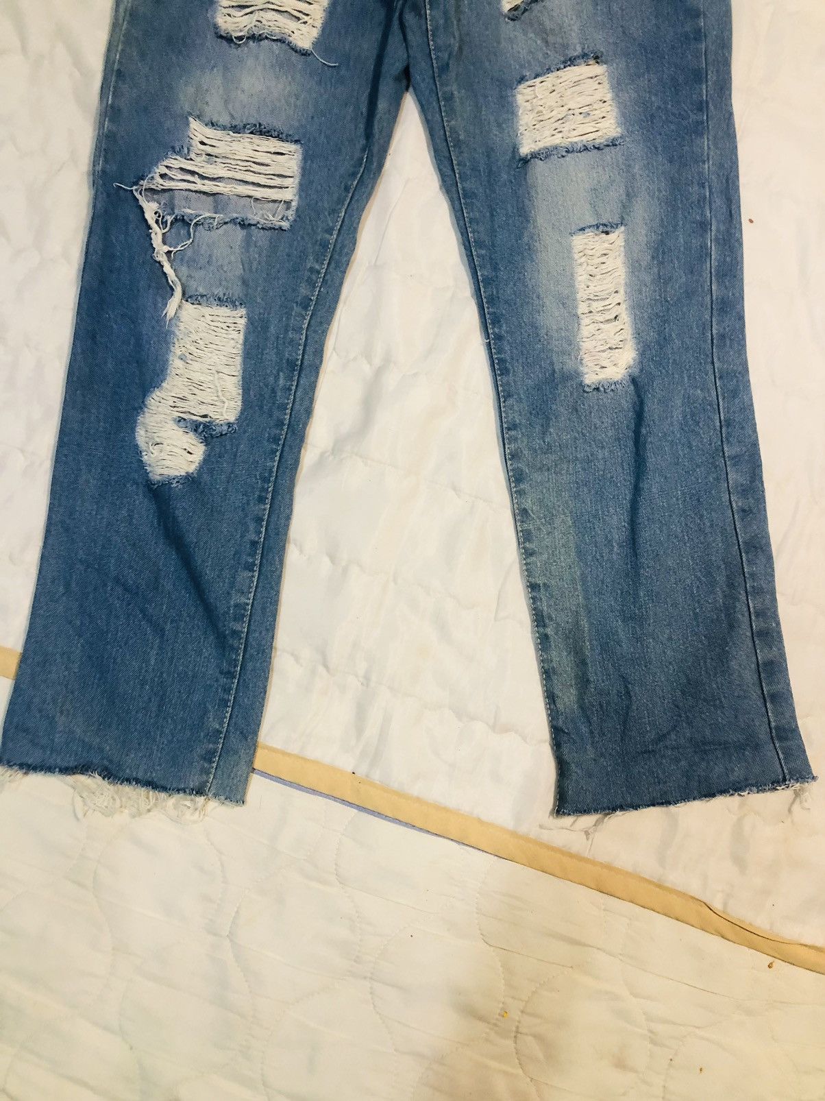 Japanese Brand Retro Girl Distressed Denim Jeans (10) Size 28" / US 6 / IT 42 - 4 Thumbnail