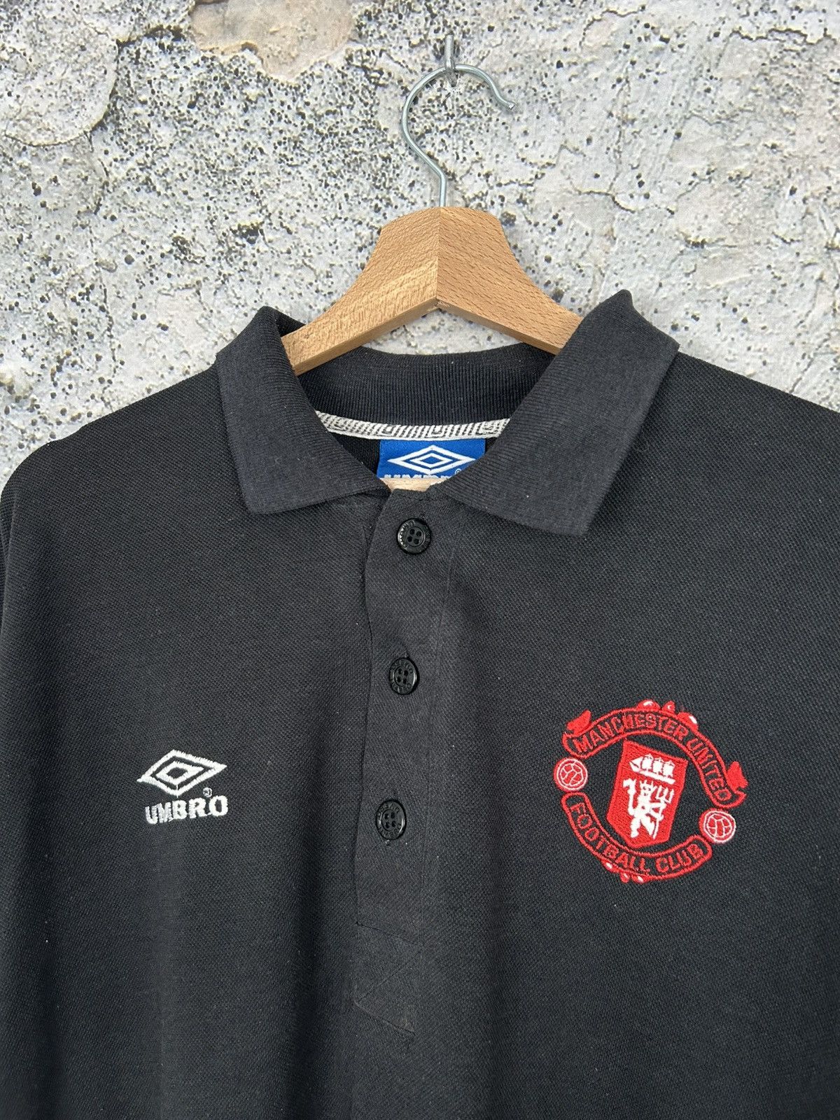 Vintage Vintage Manchester United Umbro Polo Jersey 90s Football Size US L / EU 52-54 / 3 - 3 Thumbnail