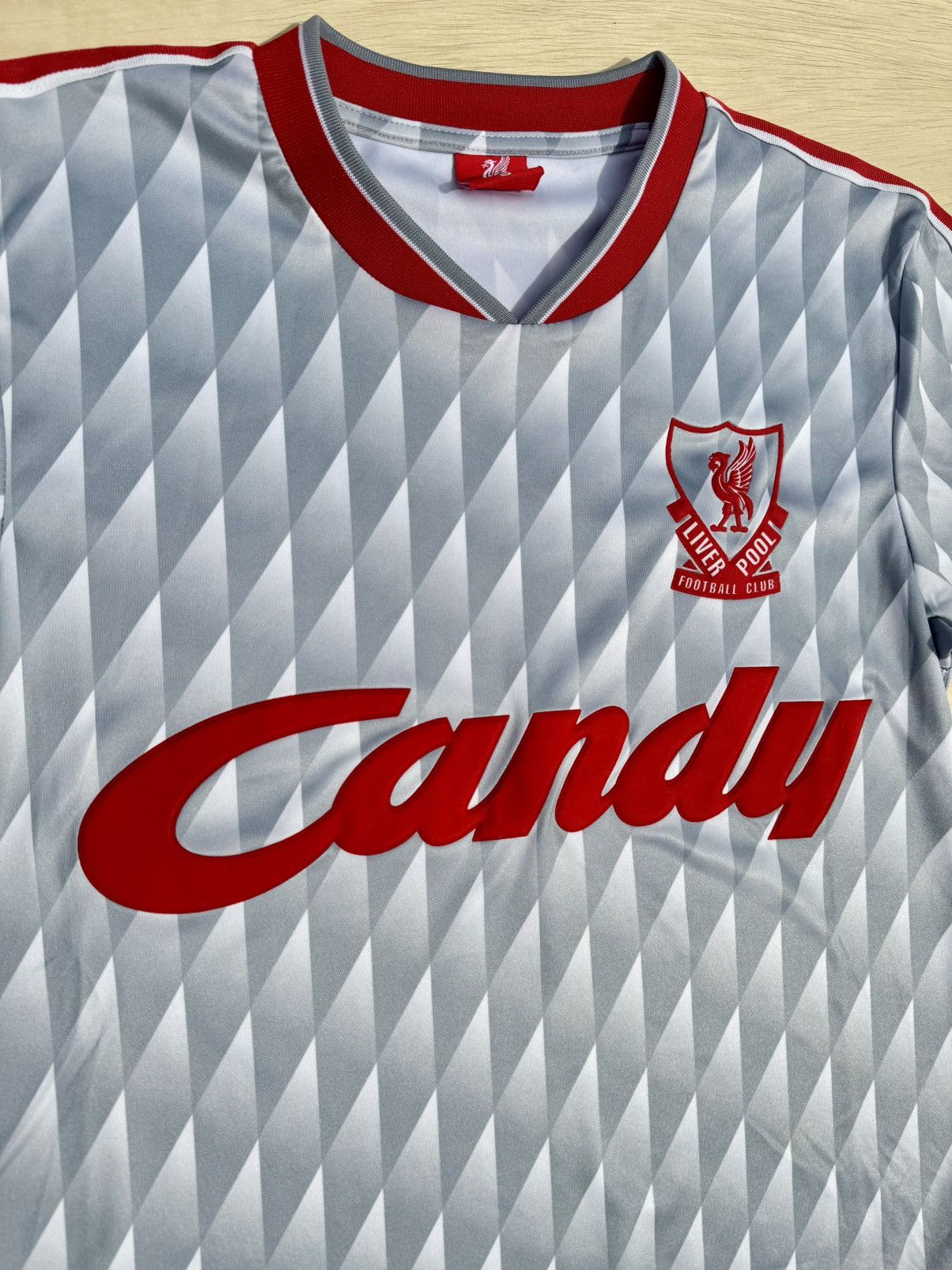 Vintage 1991 Candy FC Liverpool Retro Silver Soccer Jersey Size US S / EU 44-46 / 1 - 3 Thumbnail