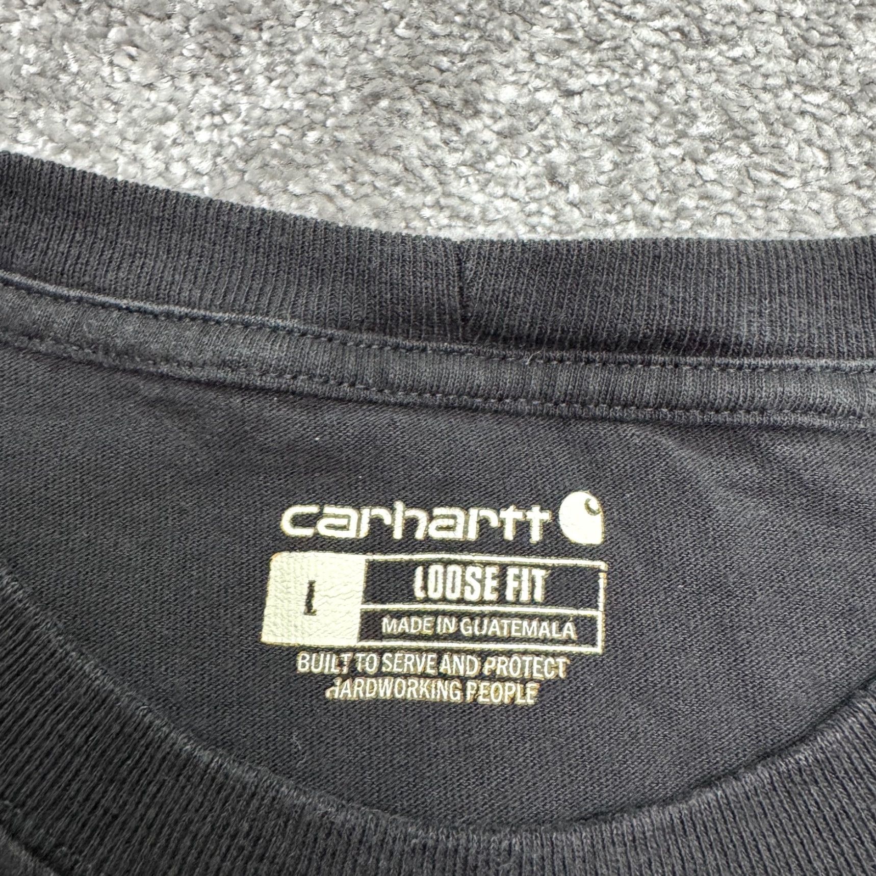 Carhartt Carhartt K87 Classic Cotton T-Shirt Mens Large Black Crew Neck Pocket Tee Size US L / EU 52-54 / 3 - 5 Thumbnail