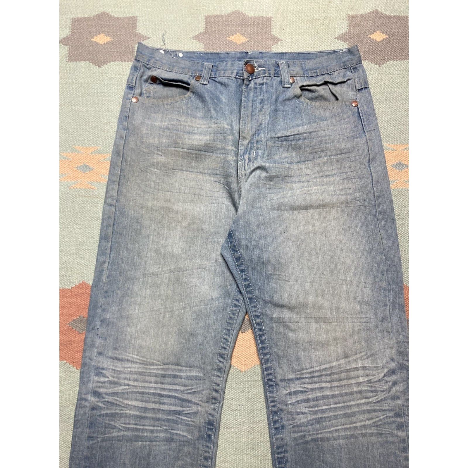 Express VINTAGE Brooklyn Xpress Baggy Jeans Embroidered Grunge 34x34 Men Jeans Blue 34 Inseam 34 Boys? Size US 34 / EU 50 - 7 Thumbnail
