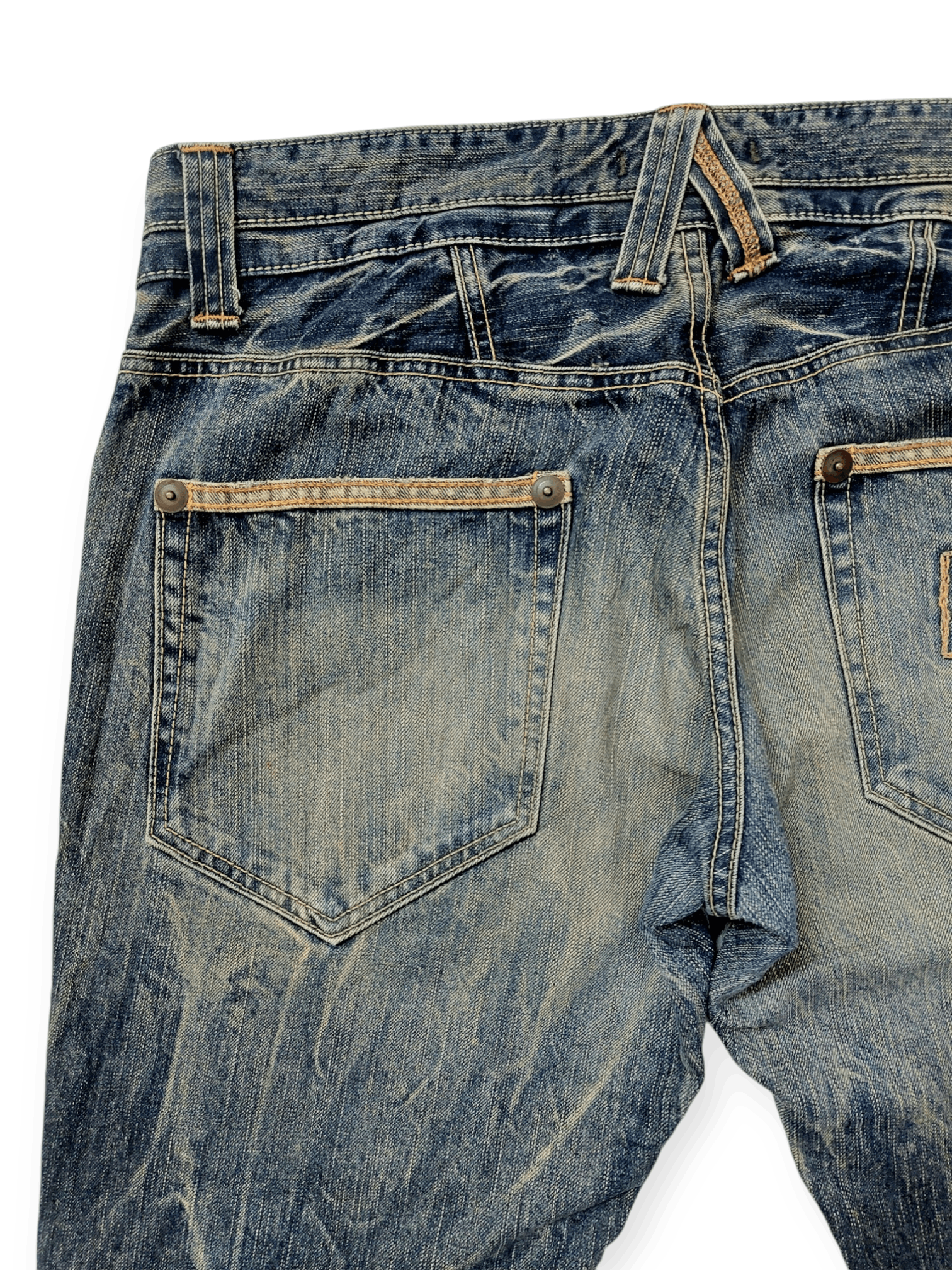 Blueway Japan Made Baggy Distressed Denim