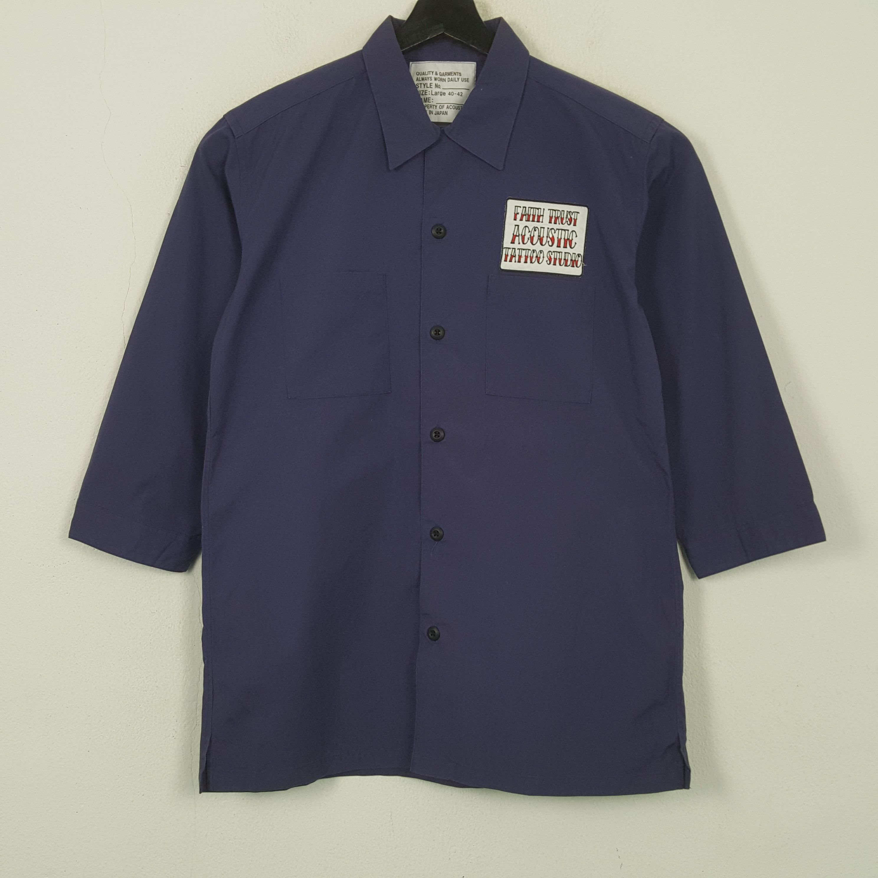 Japanese Brand Faith Trust Acoustic Tattoo Studio Shirt RR7 Size US M / EU 48-50 / 2 - 3 Thumbnail