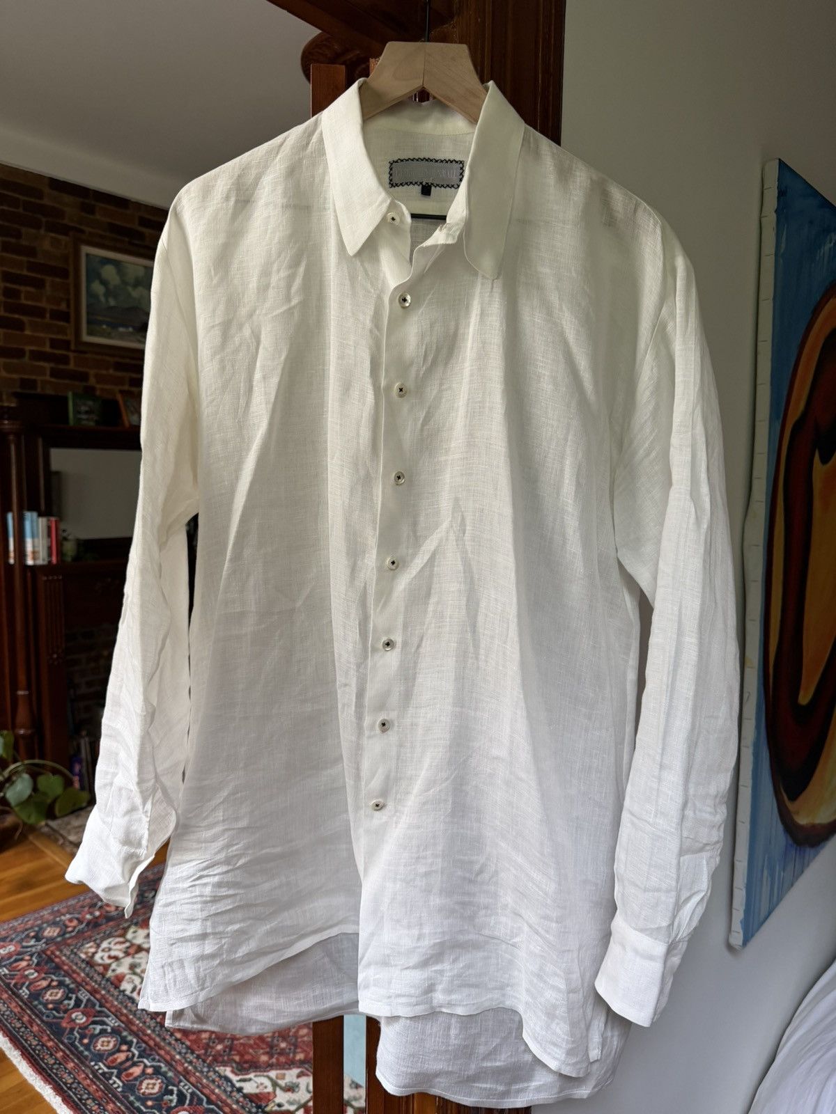 Geoffrey B. Small Geoffrey B Small Varese Linen Shirt Size US L / EU 52-54 / 3 - 1 Thumbnail