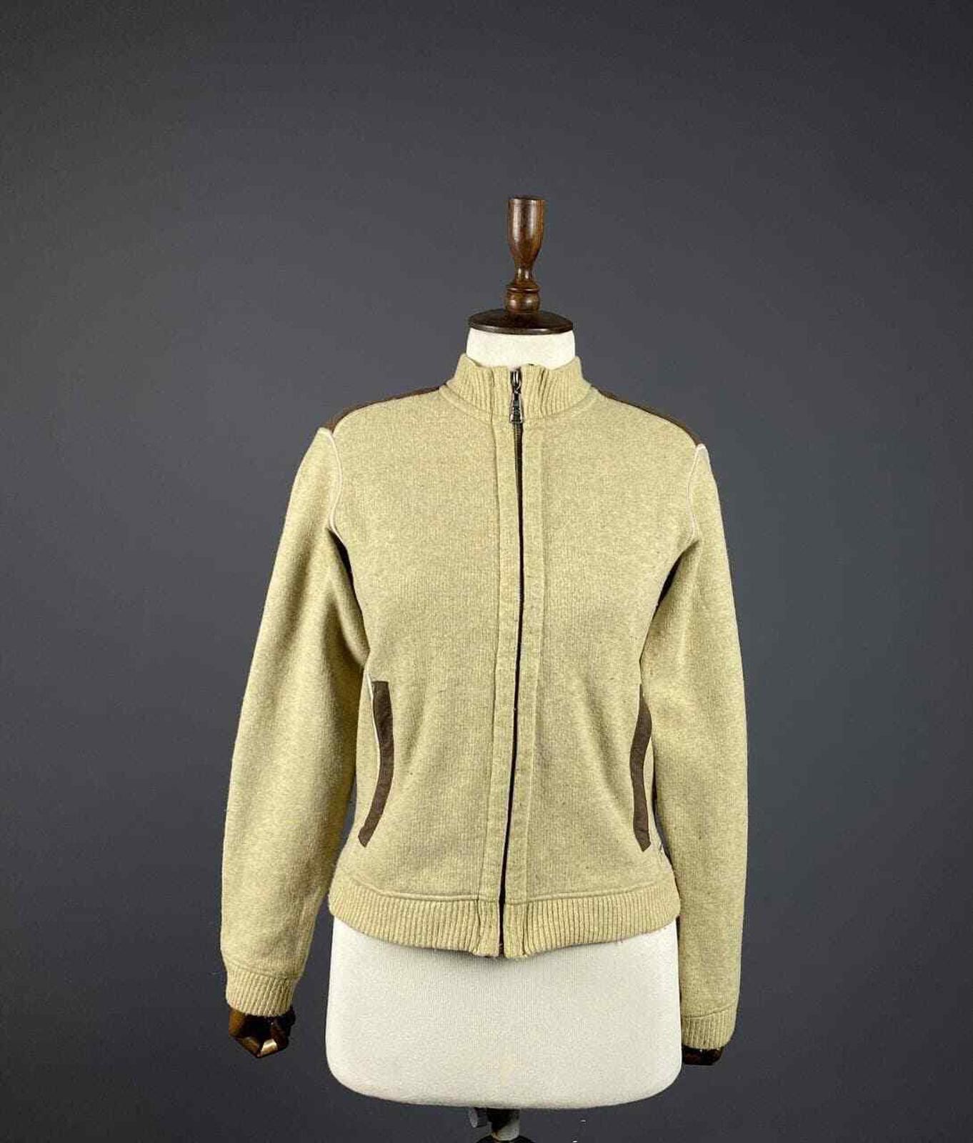 Patagonia Ladies Patagonia USA Beige Wool Full Zip Sweater Size M Size M / US 6-8 / IT 42-44 - 1 Thumbnail