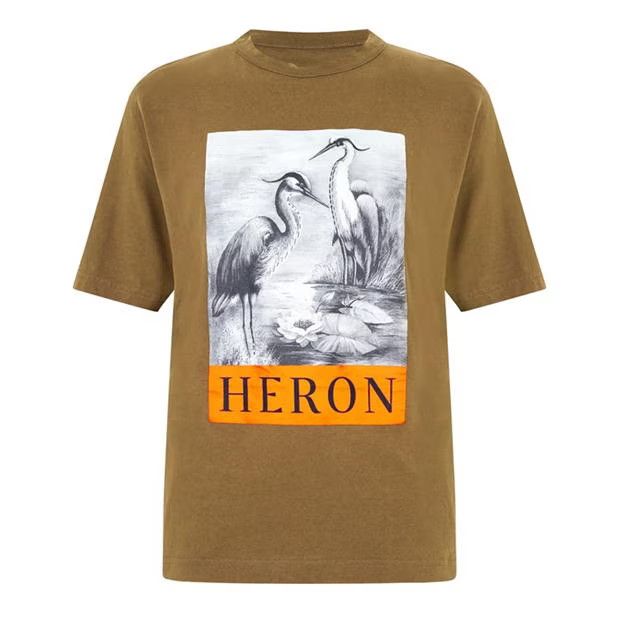 image of Heron Preston O1G2R1Mq0524 Short Sleeve T-Shirts In Brown, Men's (Size Large)