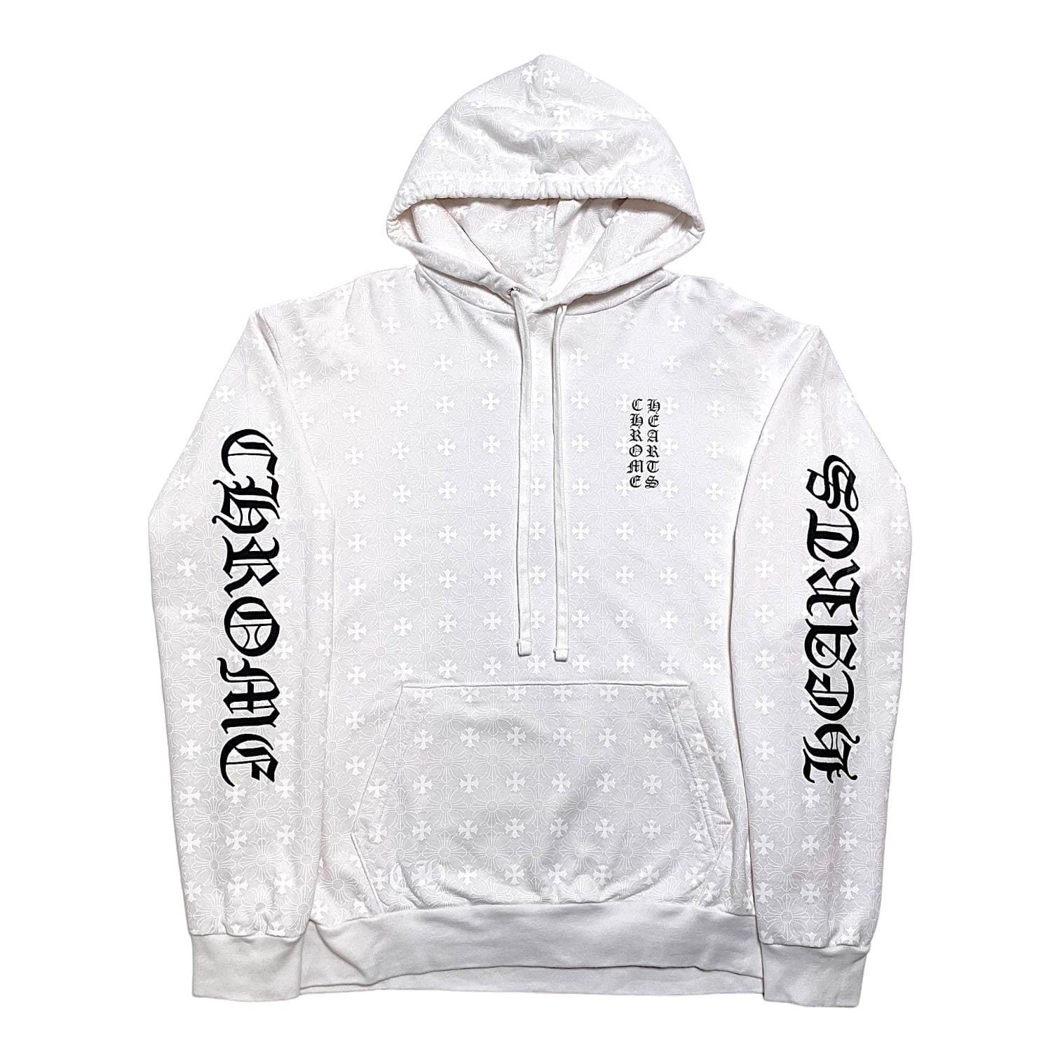 Chrome Hearts All Over Monogram Hooded Sweatshirt White Size US XXL / EU 58 / 5 - 1 Thumbnail