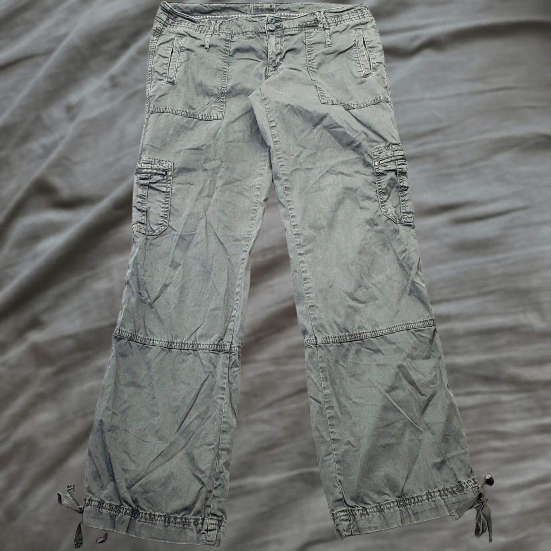 American Eagle Outfitters American Eagle Outfitters Cargo Pants Womens 31 Multi Stretch Drawstring Ankle Pants Size 24" / US 00 / IT 34 - 1 Thumbnail
