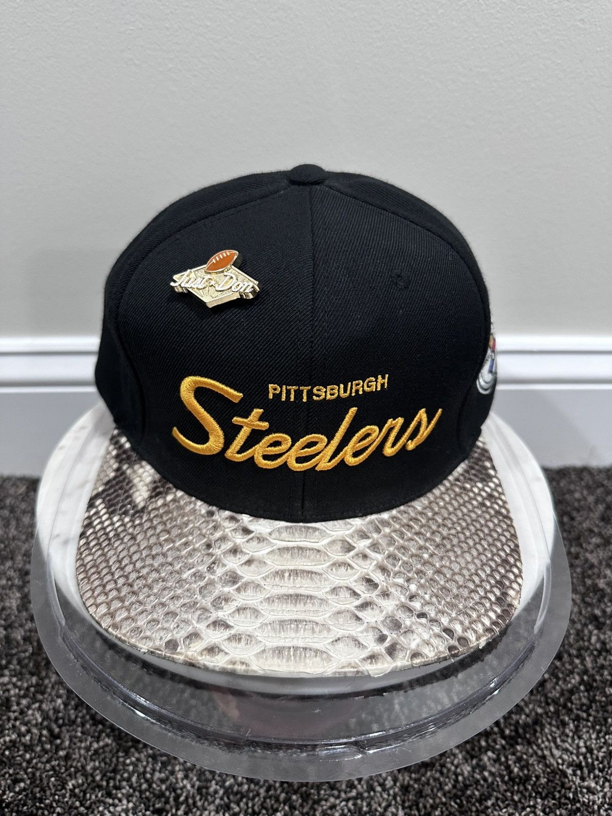Just Don Just Don x Mitchell & Ness NFL Pittsburgh Steelers Black Hat Size ONE SIZE - 7 Thumbnail