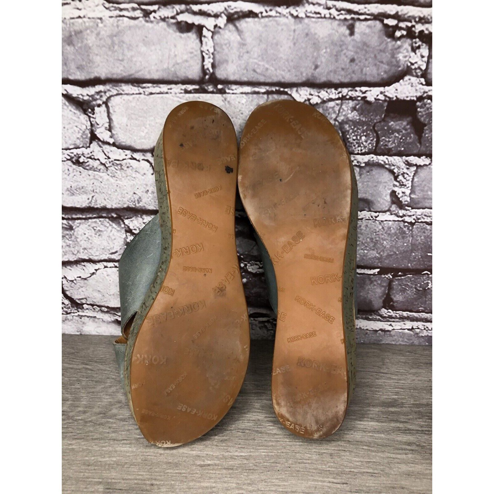 Other Kork-Ease Blue Leather Platform Cross Strap Cork Wedge Sanda Size US 8 / IT 38 - 21 Thumbnail