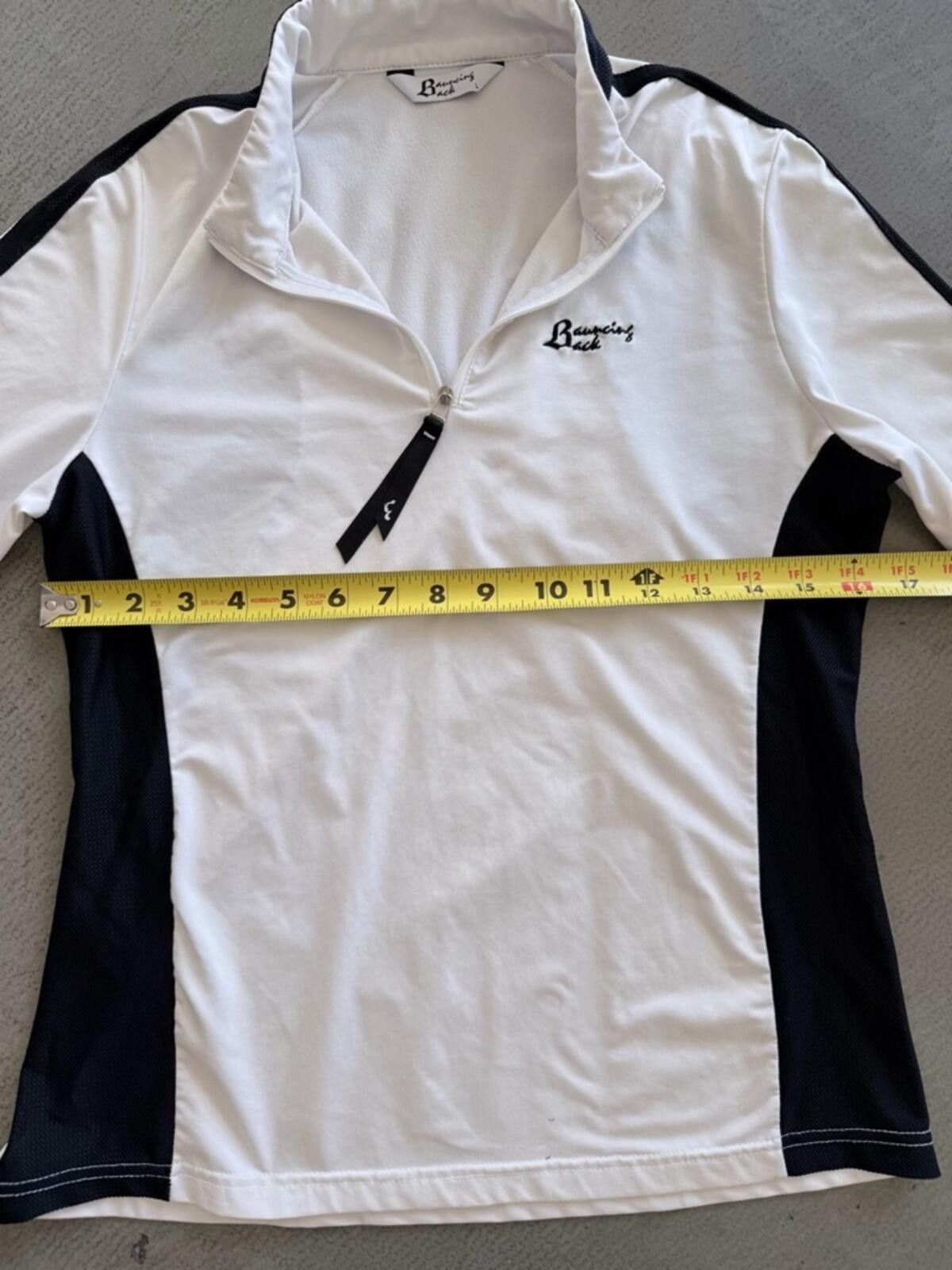 Wilson Bouncing Back / Golf Zip Top / White Black / Korean Brand Size L / US 10 / IT 46 - 3 Thumbnail