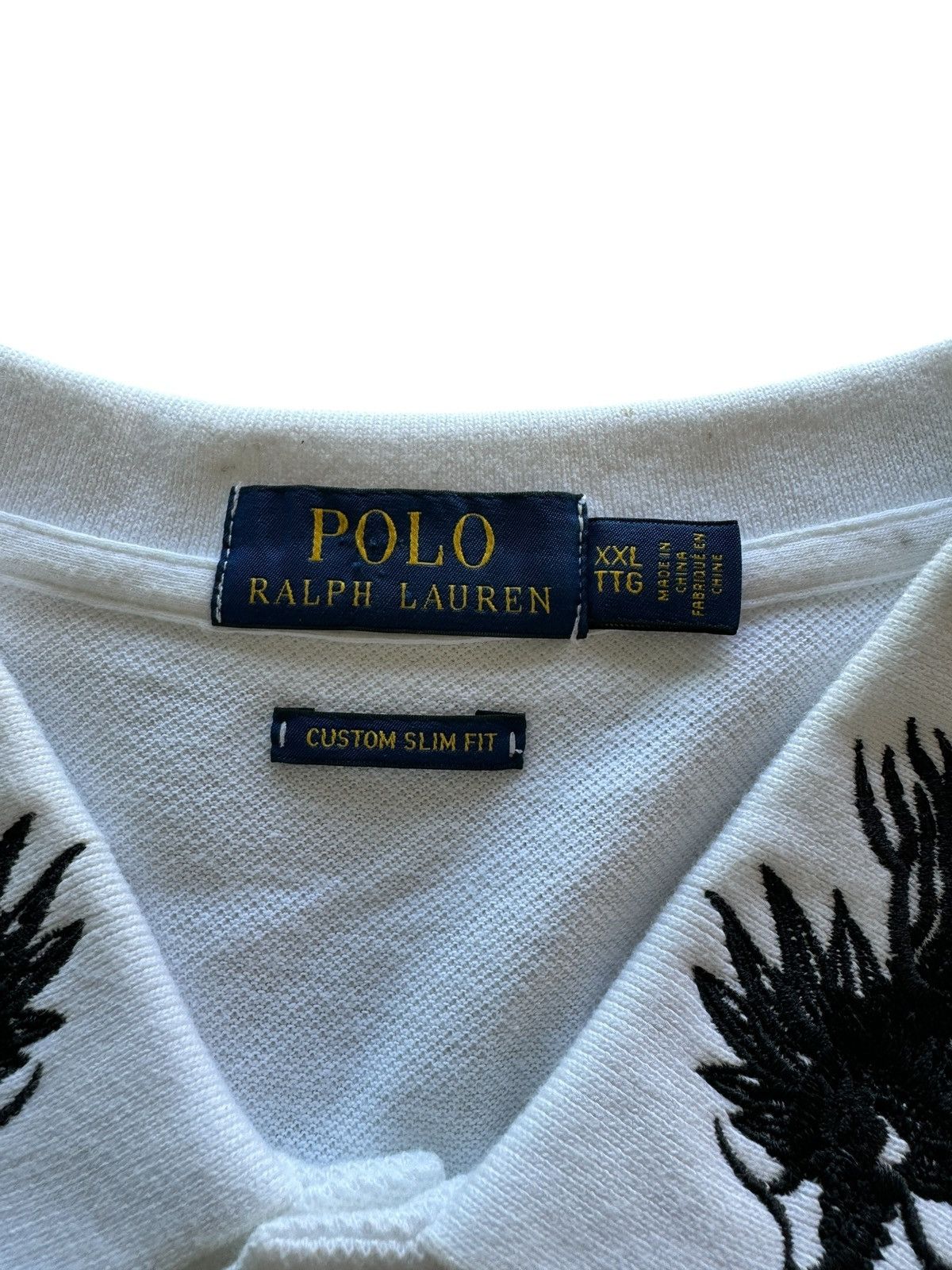 Polo Ralph Lauren Dragon Embroidered Polo Ralph Lauren Custom Fit Polo Size US XXL / EU 58 / 5 - 8 Thumbnail