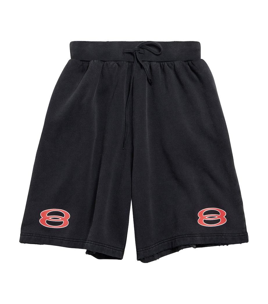 Balenciaga o1in1g0526 Sponsor Logos Long Shorts in Black Size US 34 / EU 50 - 1 Thumbnail