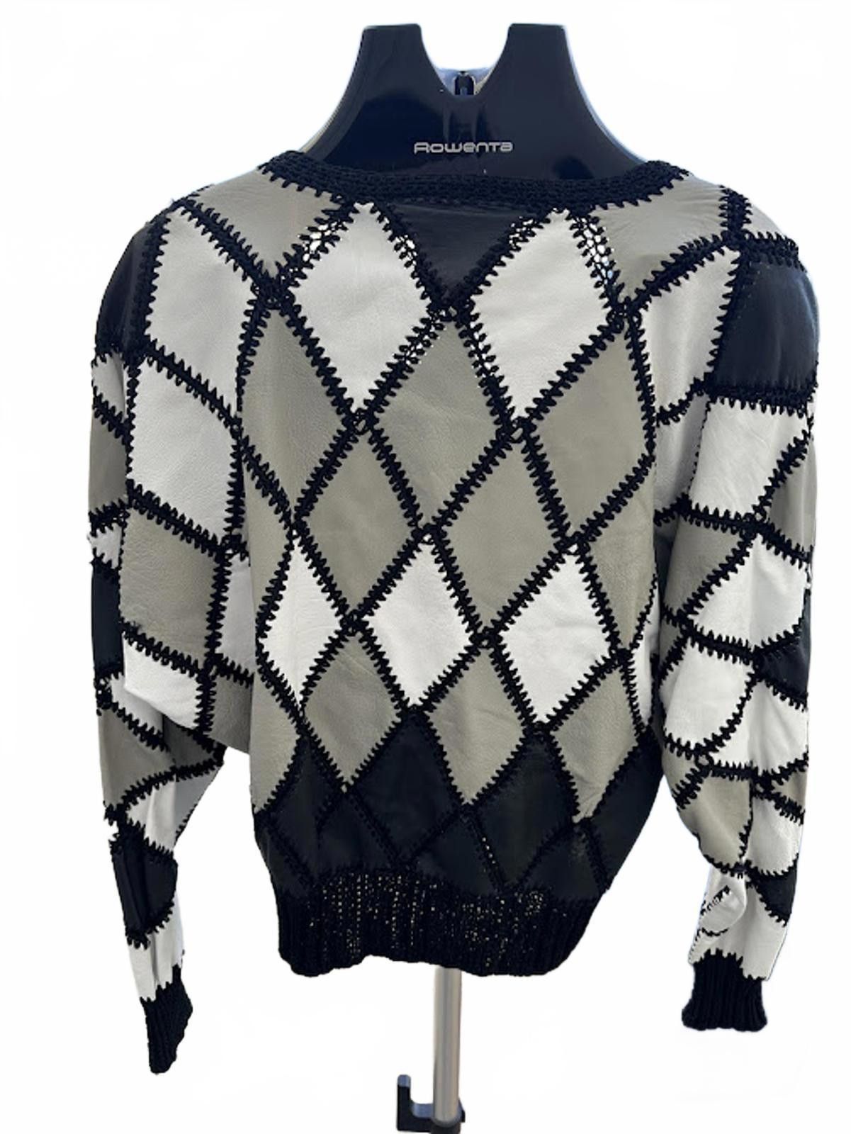 Other BUBU Beverly Hills Leather Patch Sweater Size XL / US 12-14 / IT 48-50 - 2 Thumbnail