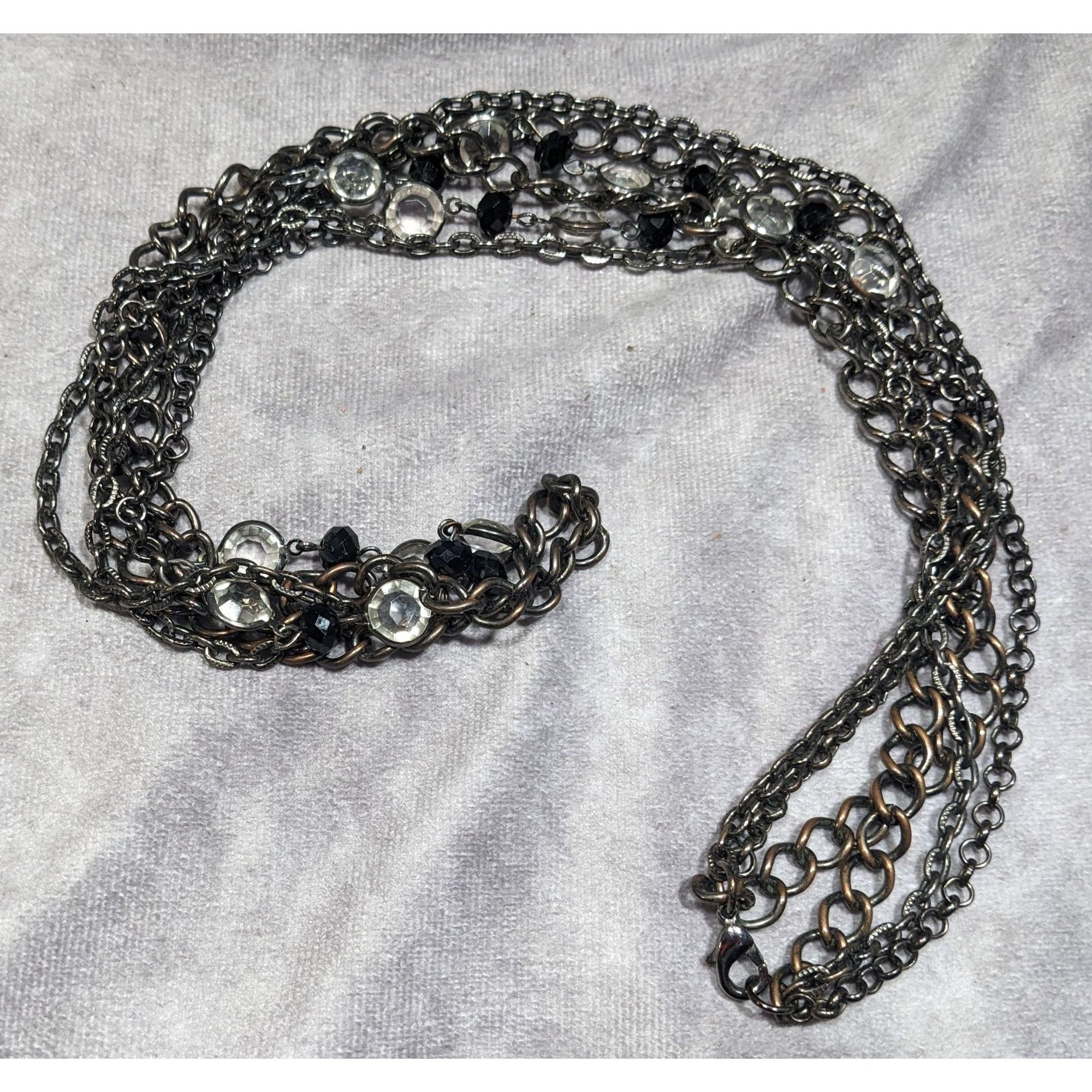 Other Glam Goth Multilayer Gemmed Chain Necklace Size ONE SIZE - 5 Thumbnail