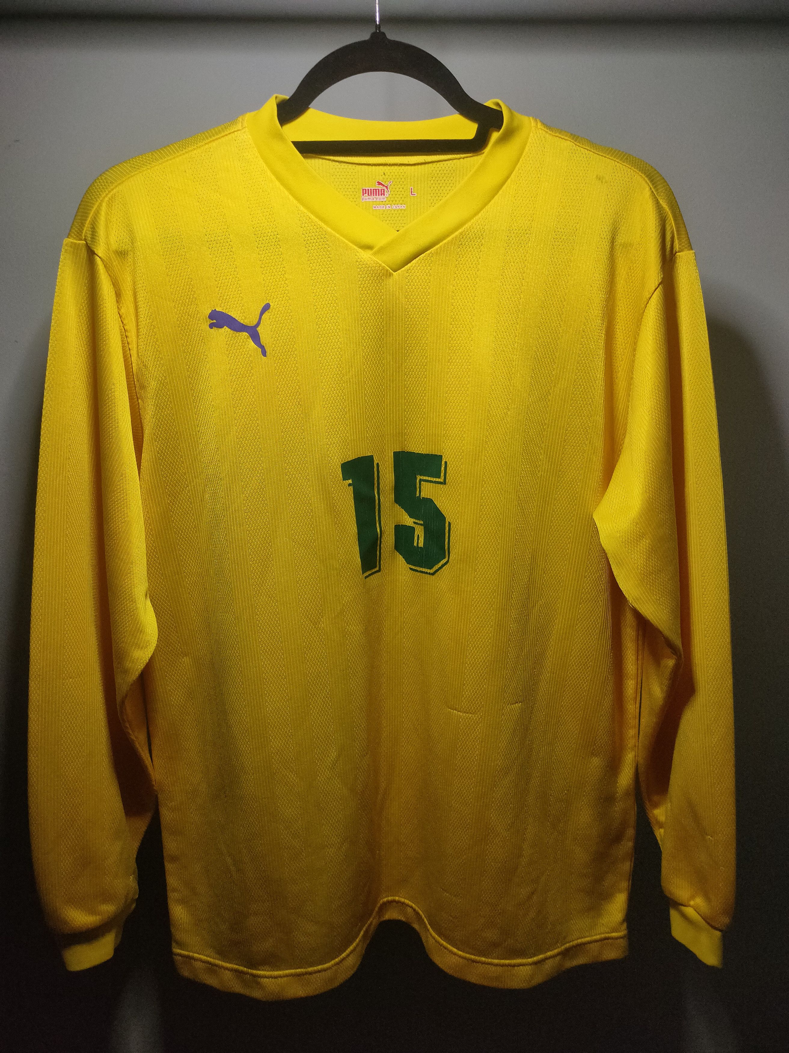 Japanese Brand × Puma × Vintage Vintage Puma Jersey Long Sleeve Made In Japan 90's Size US L / EU 52-54 / 3 - 1 Thumbnail