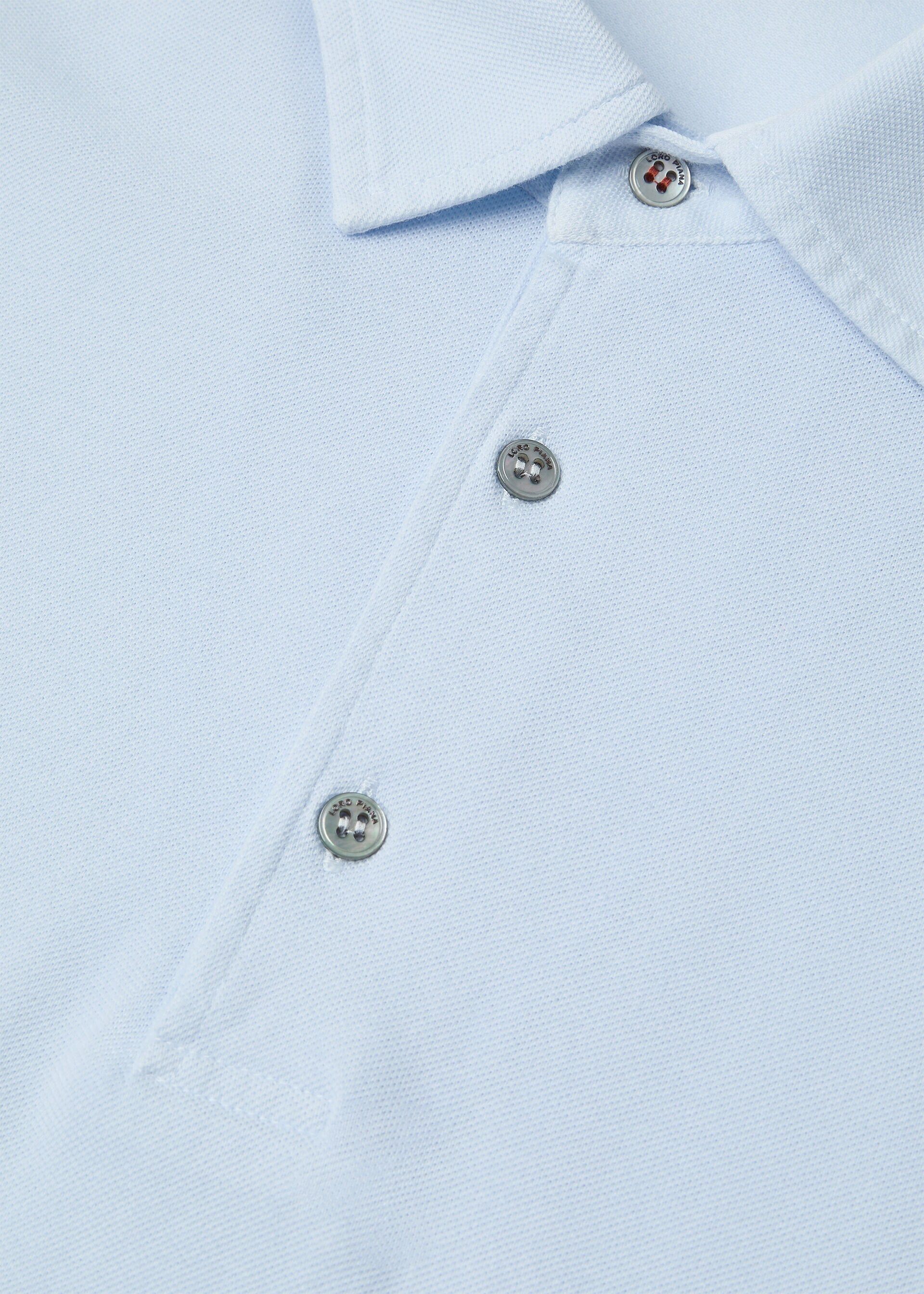 Loro Piana os11x0226 FAP9959 Brenna Polo Shirt in Celestial Breeze Size US M / EU 48-50 / 2 - 7 Thumbnail