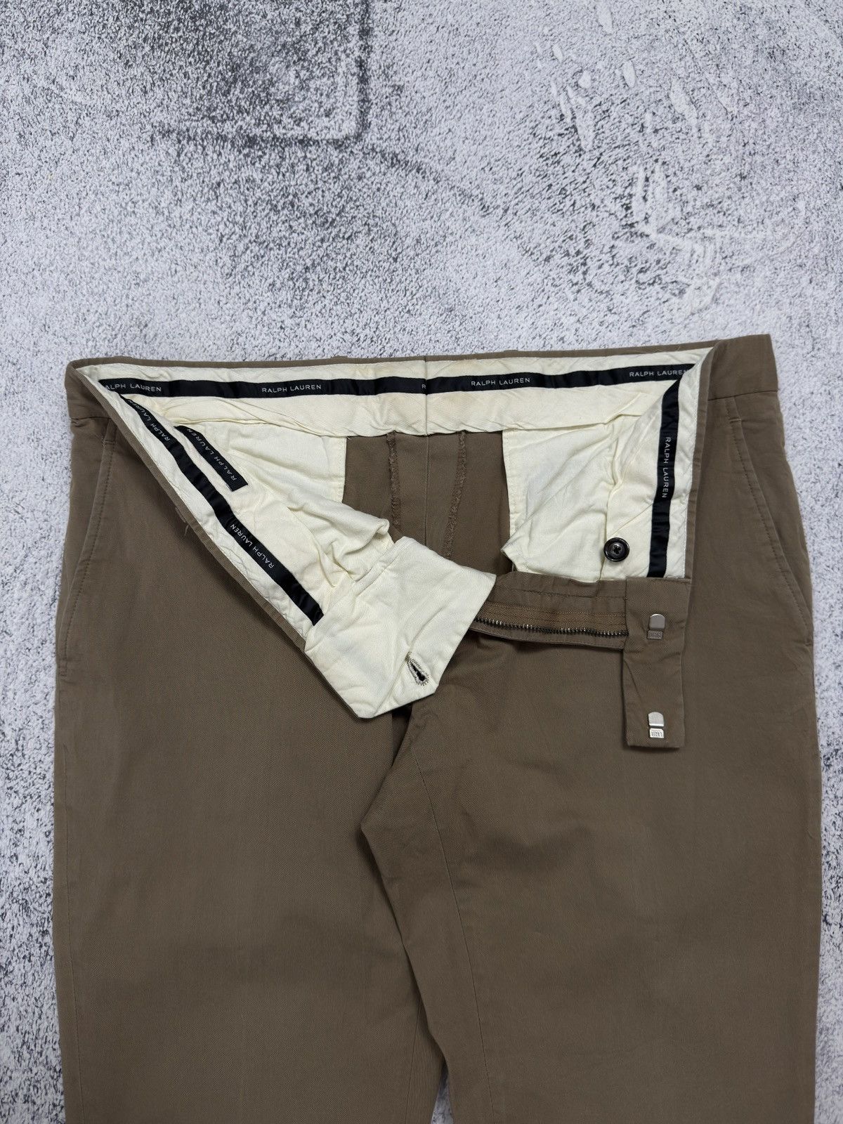 Polo Ralph Lauren × Ralph Lauren Black Label Ralph Lauren Black Label Beige Cotton Trousers Pants Size US 36 / EU 52 - 9 Thumbnail