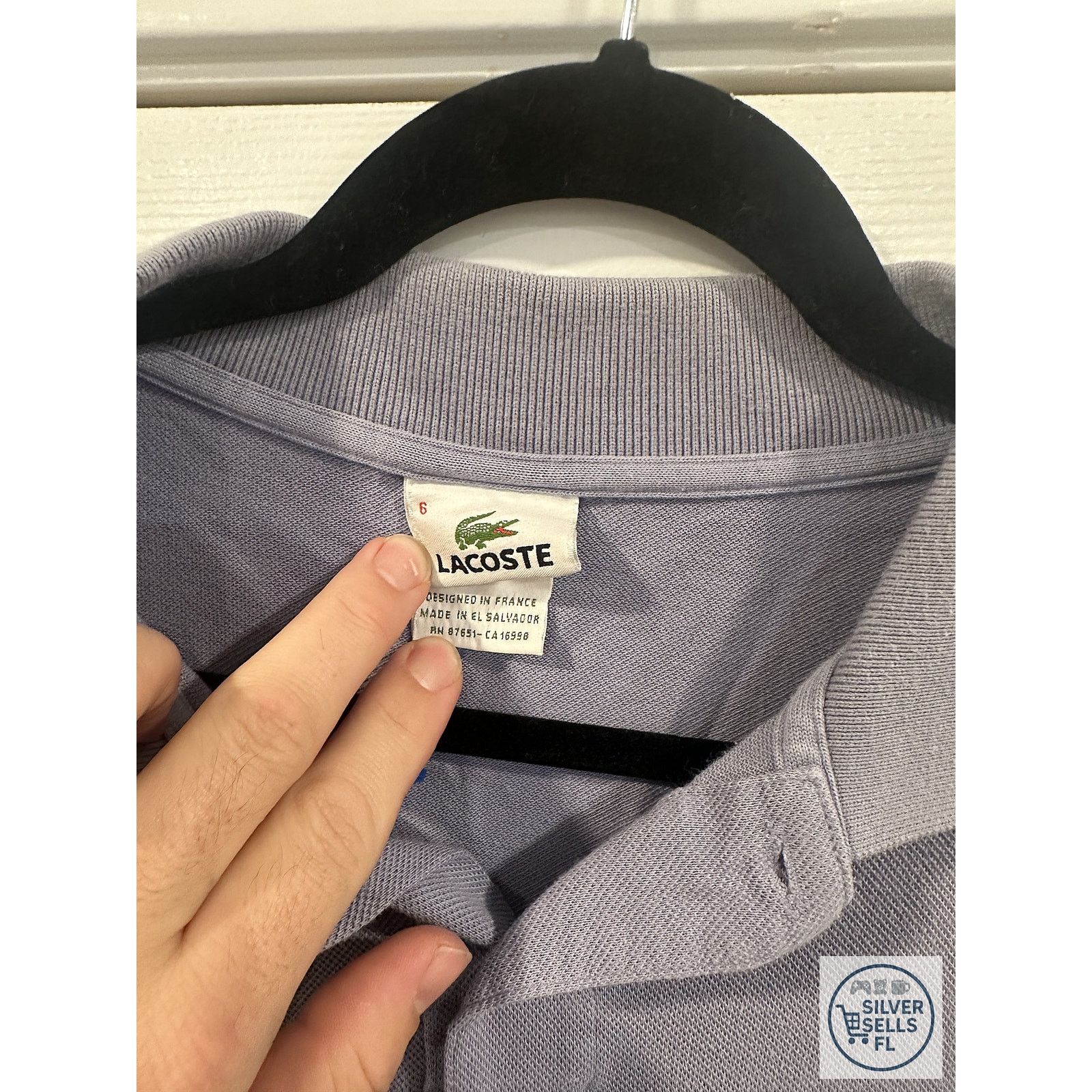 Lacoste Lacoste Women’s Polo Shirt – Lavender Size 6 (Fits Like M) Size M / US 6-8 / IT 42-44 - 3 Thumbnail