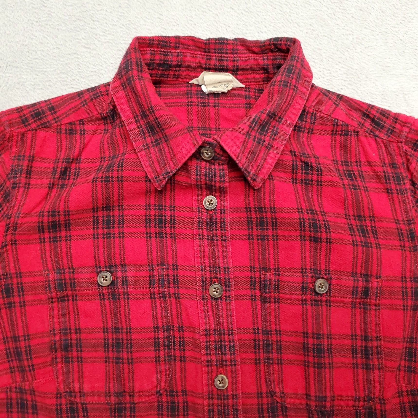 Vintage Duluth Trading Shirt Womens S Red Plaid Flannel Outdoors Casual Button Up Size S / US 4 / IT 40 - 2 Thumbnail