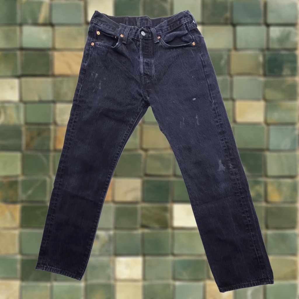 Levi's Levi's 501 Jeans Mens Regular Black 28x28 29x30 Button Fly Denim Straight Pocket 5-Pocket Vintage: No Theme: American, Classic Size US 29 - 1 Thumbnail
