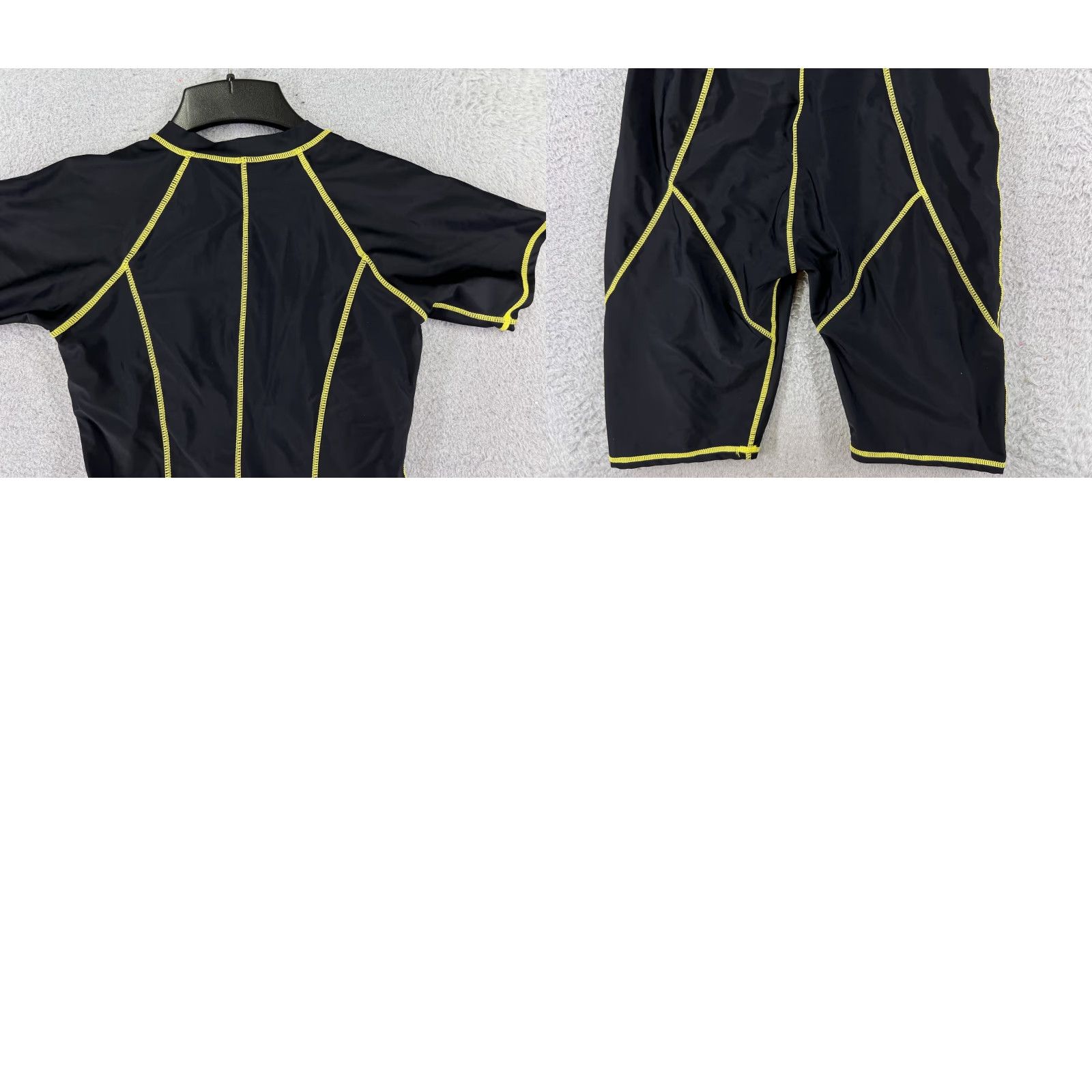 Vintage ROSKIKI Swimsuit One Piece Women's Black Short Sleeve Sports Nylon Logo Size M Size 32" / US 10 / IT 46 - 9 Thumbnail