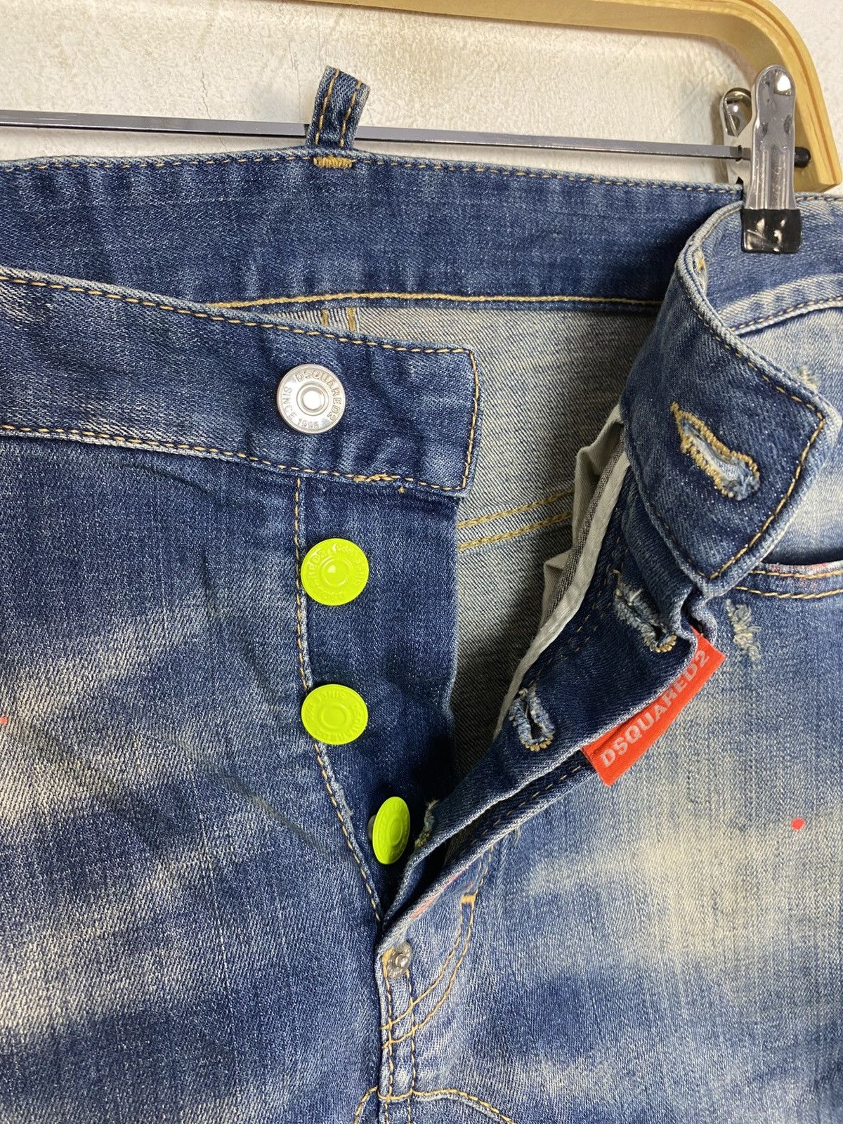Dsquared2 Dsquared2 Italy Indigo Denim Jeans Double Knee Buttonfly Size US 31 - 7 Thumbnail
