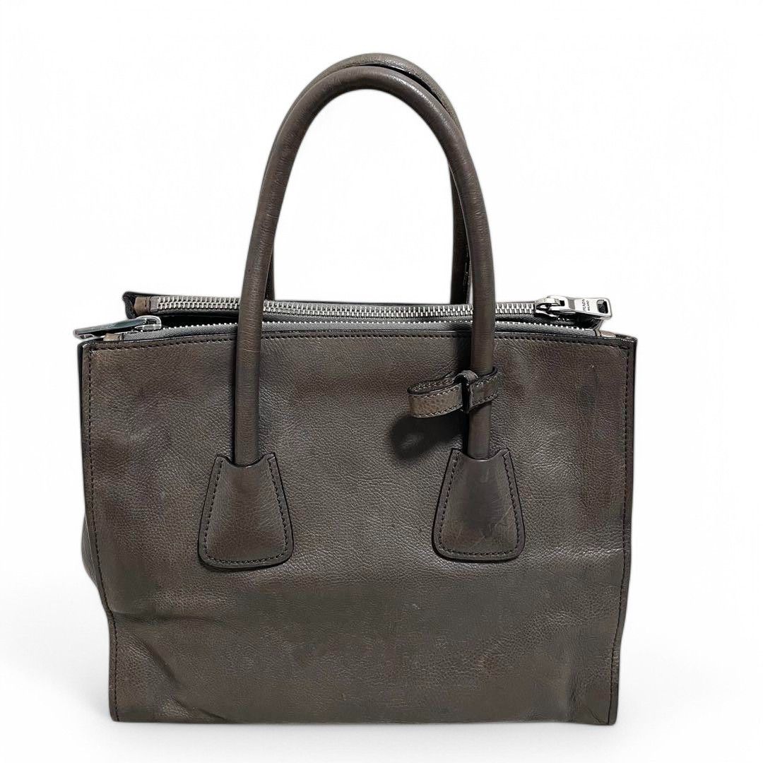 Prada Prada - Shoulder Bag Handbag Gray Triangle Logo Nappa Size ONE SIZE - 2 Thumbnail