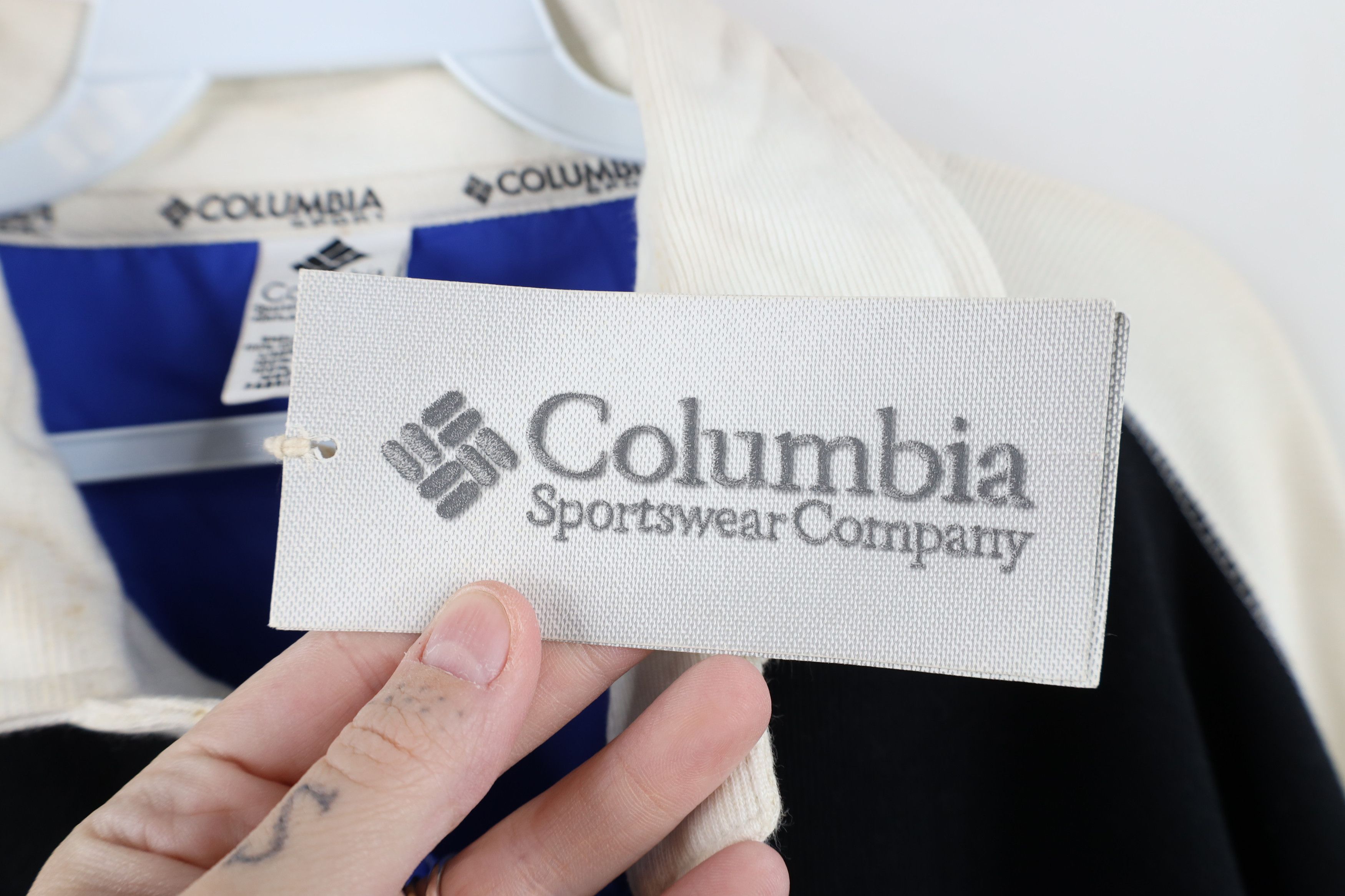 Columbia Deadstock Vintage 90s Columbia Heavy Ribbed Knit Rugby Polo Size US L / EU 52-54 / 3 - 7 Thumbnail