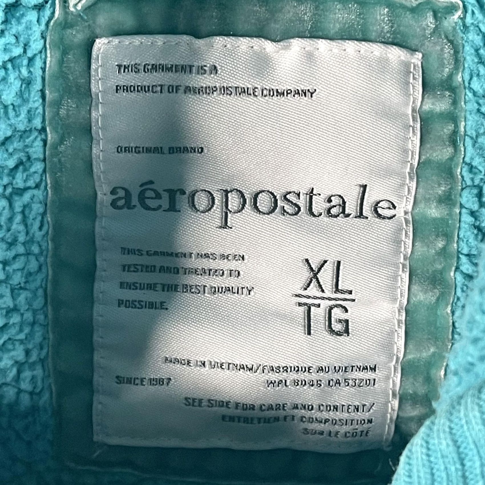 Aeropostale Aeropostale Hoodie Juniors XL Blue Sherpa Lined Spellout Y2K Cozy Girls Hoodie Size XL / US 12-14 / IT 48-50 - 4 Thumbnail