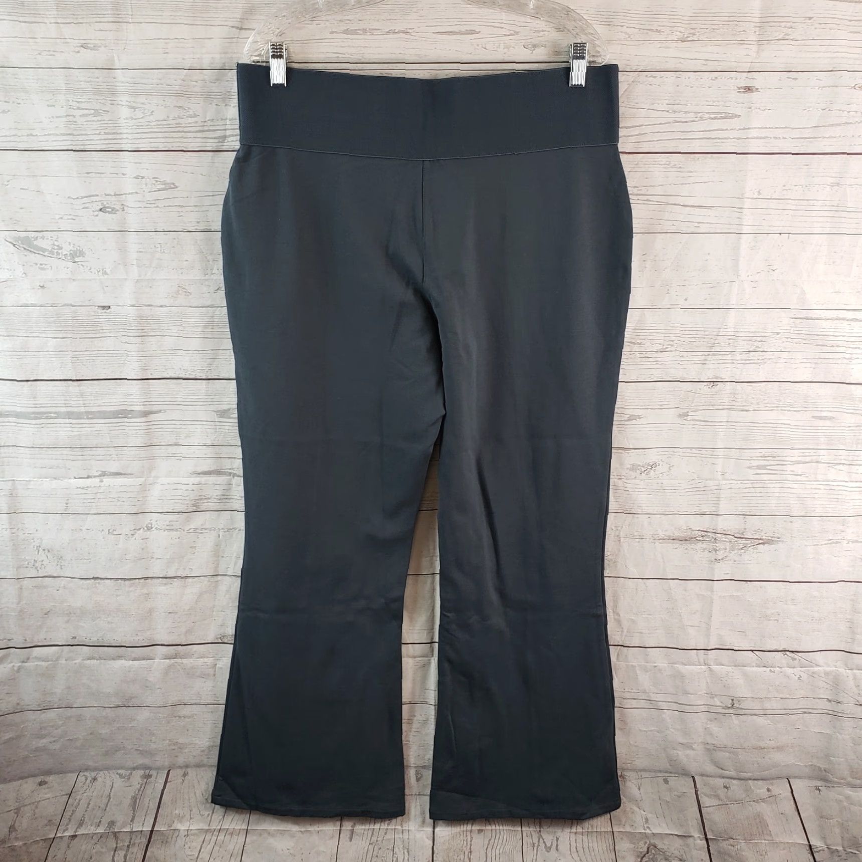 Vintage DG2 Diane Gilman Womens Pull On Pants PXL Gray Blue High Rise Pants Womens Pull On Gray Blue PXL 28in Inseam 11.5 Rise Bootcut Petite Shoes Womens Size 40" / US 18 - 2 Thumbnail