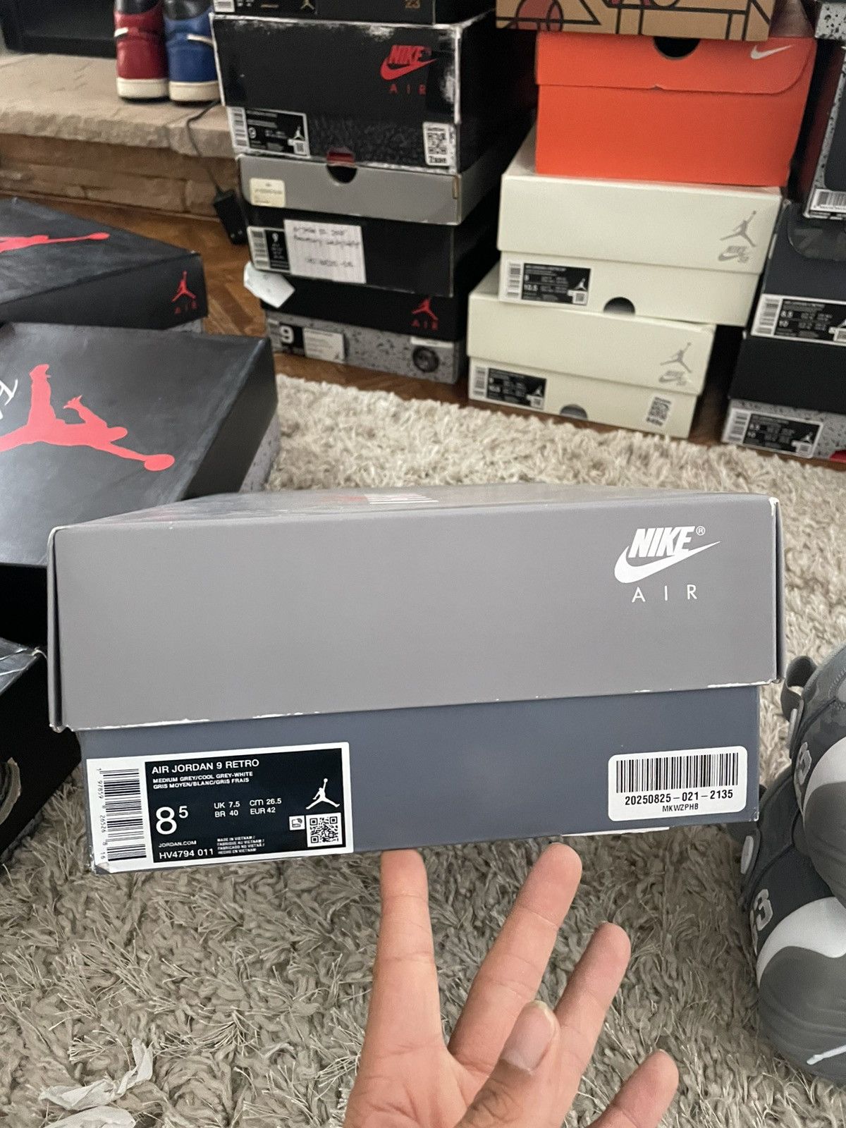 Jordan Brand Jordan 9 Cool Grey Size US 8.5 / EU 41-42 - 9 Thumbnail