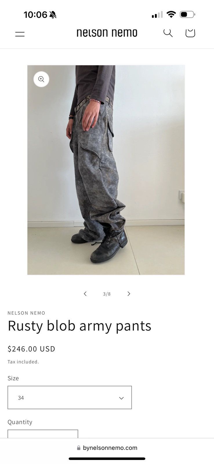 Handmade Nelson Nemo Rusty Blob Army Pants Size US 34 / EU 50 - 6 Thumbnail