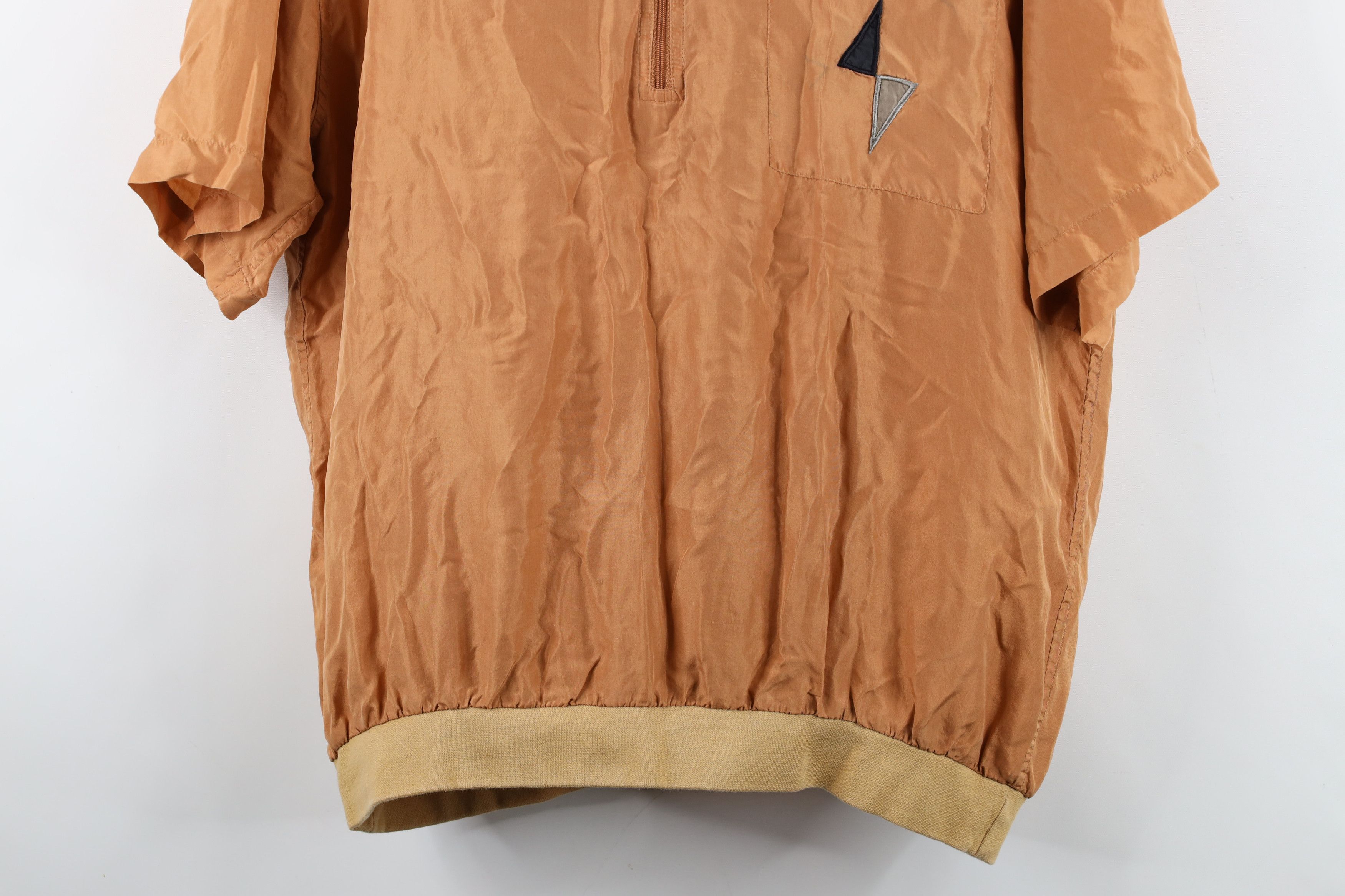 Vintage Vintage 90s Streetwear Silk Half Zip Pullover Polo Shirt Size US L / EU 52-54 / 3 - 3 Thumbnail