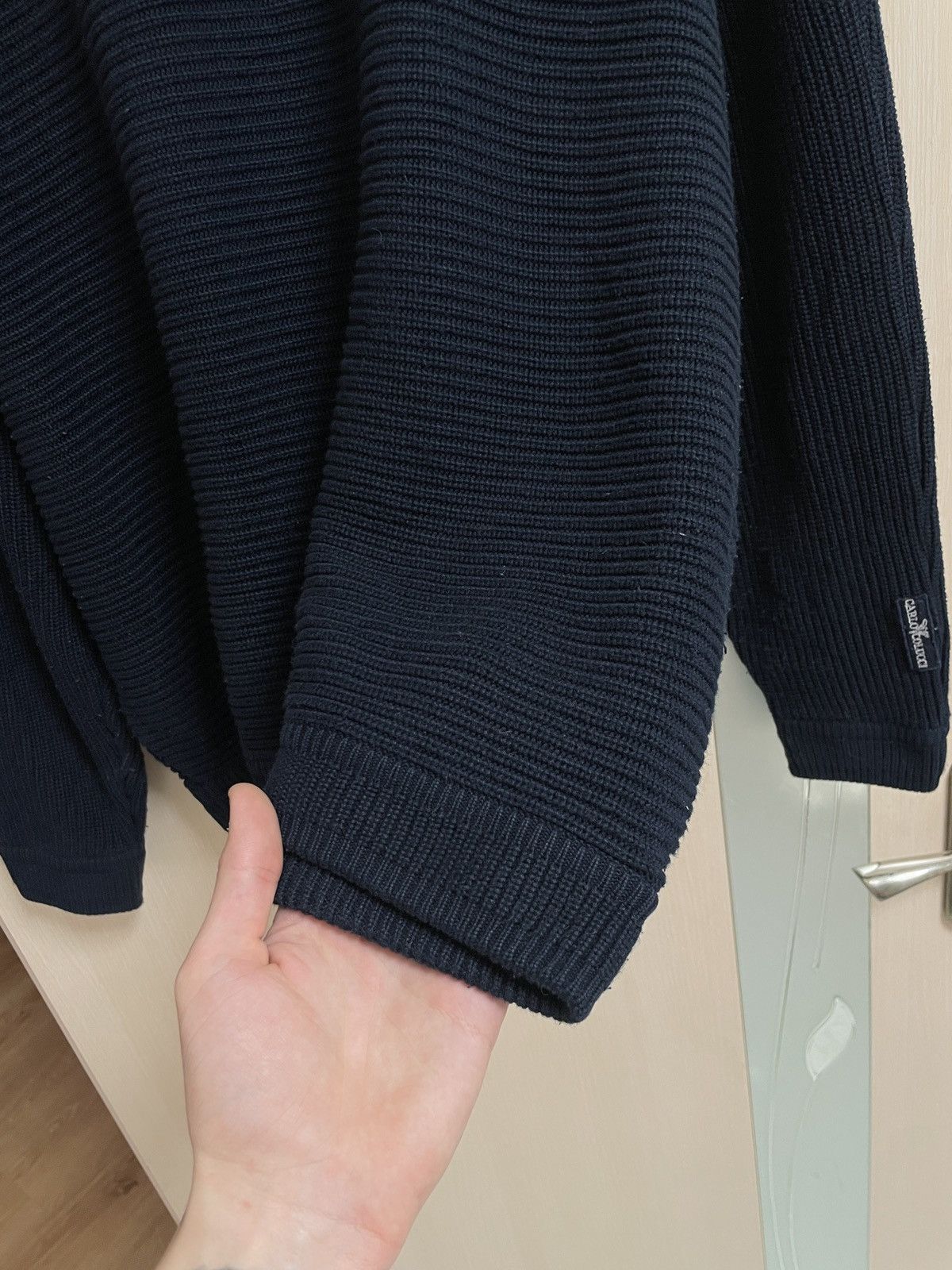 Carlo Colucci Vintage 90s Carlo Colucci Navy Blue Cotton Sweater Size XL Size US XL / EU 56 / 4 - 8 Thumbnail