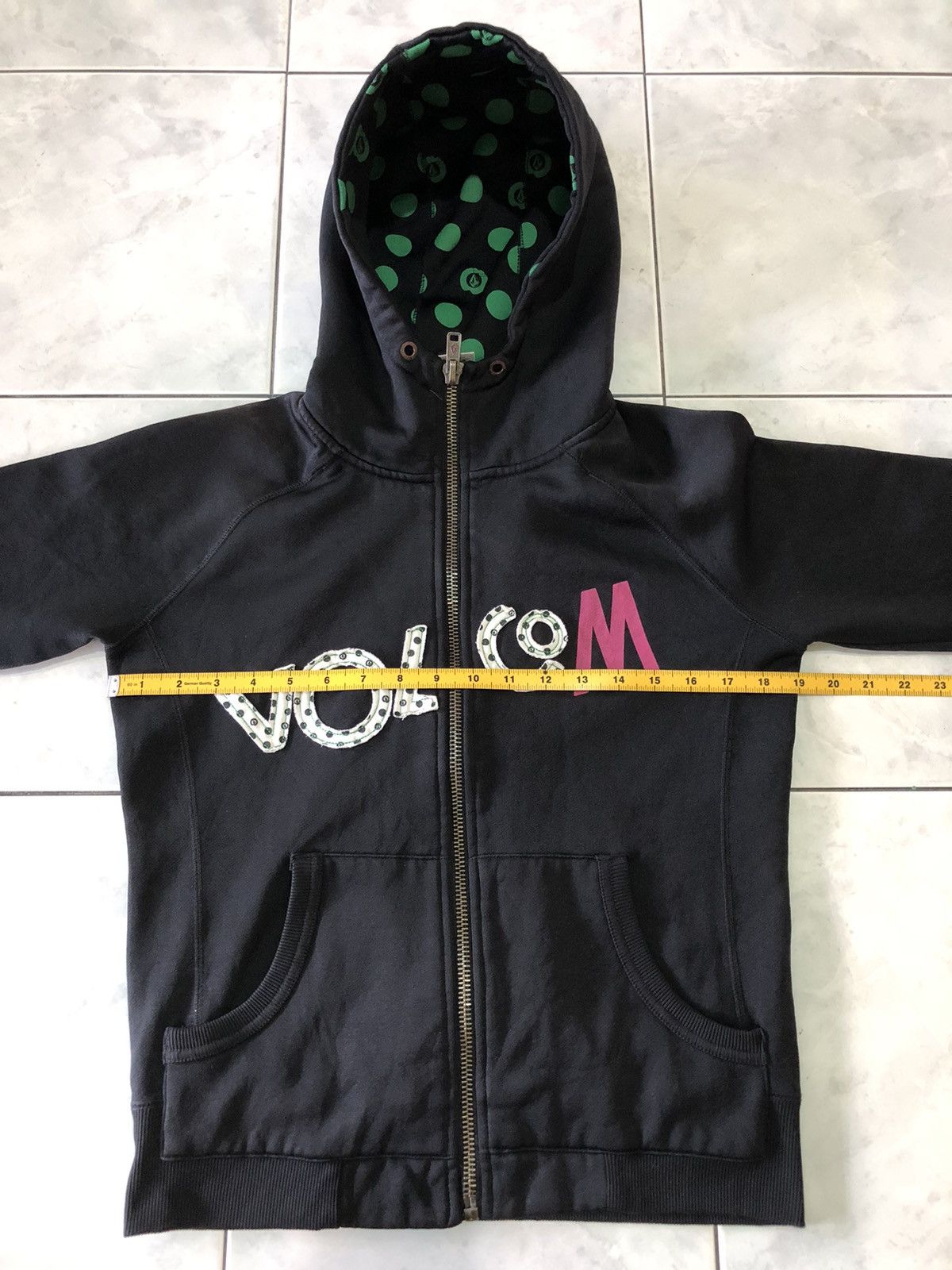 Volcom Vintage Volcom Hoodie Patchwork Logo V Line Science OSFA Size ONE SIZE - 18 Thumbnail