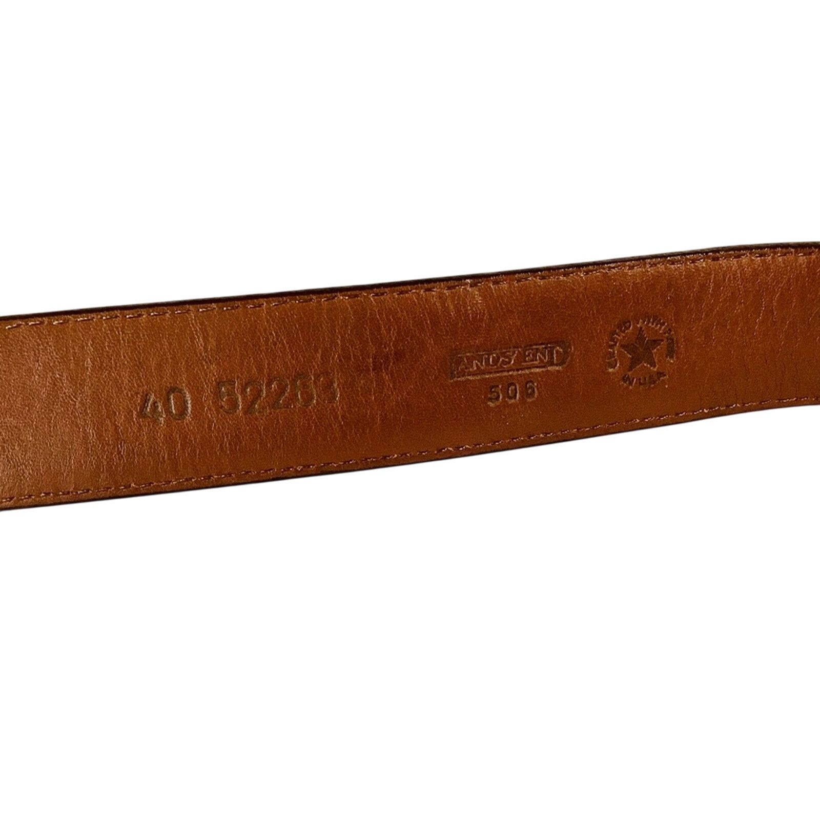 Lands' End Land’s End Leather Belt Size 40 - 5 Thumbnail