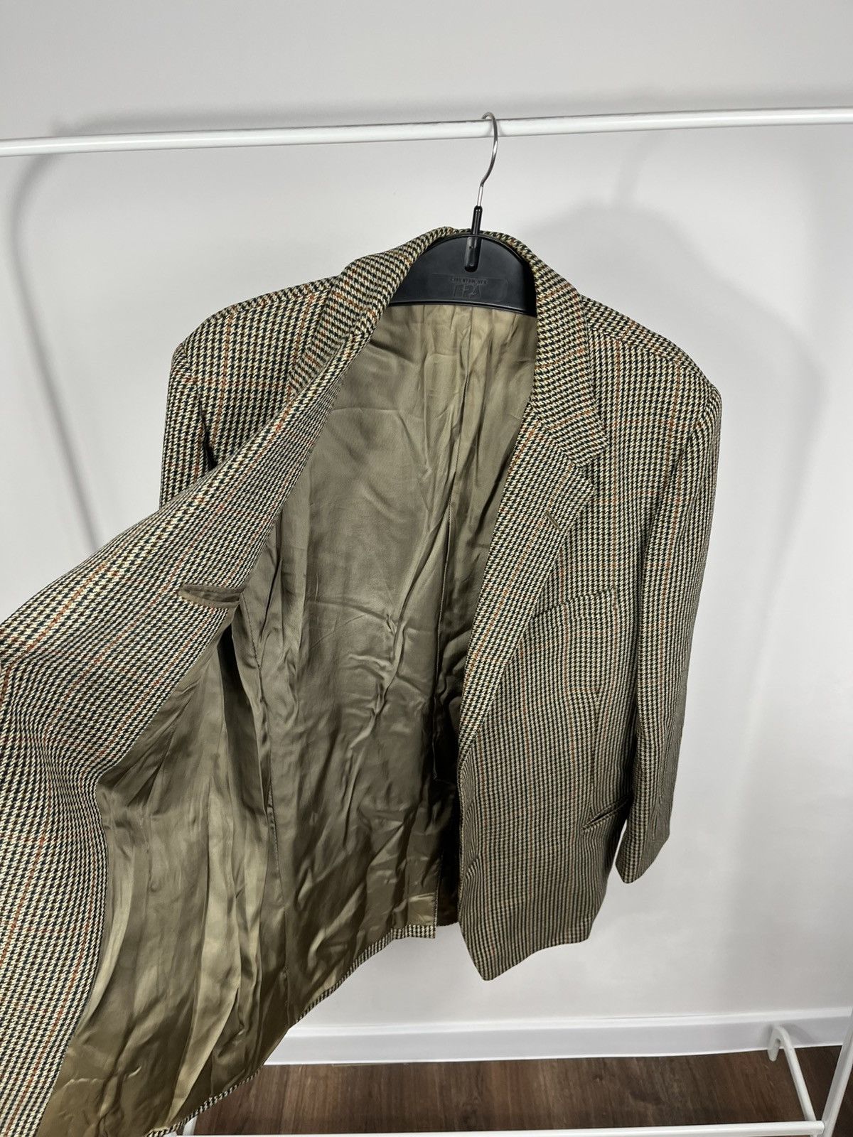 Other Vintage 1963 British Wool Blazer Houndstooth Tailored Size 44R - 5 Thumbnail