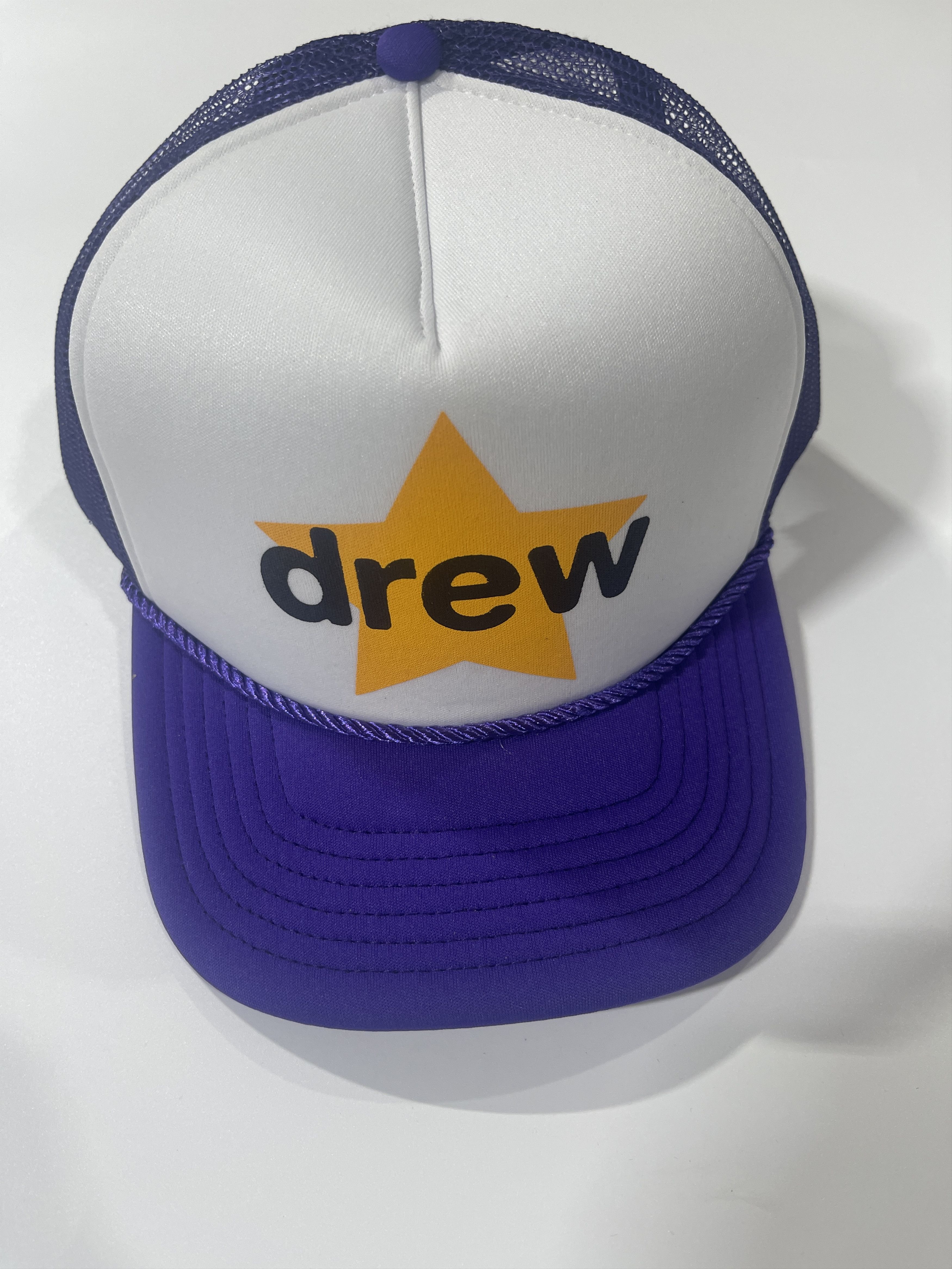 Drew House Drew House trucker hat white/purple Sz Adjustable Size ONE SIZE - 2 Thumbnail