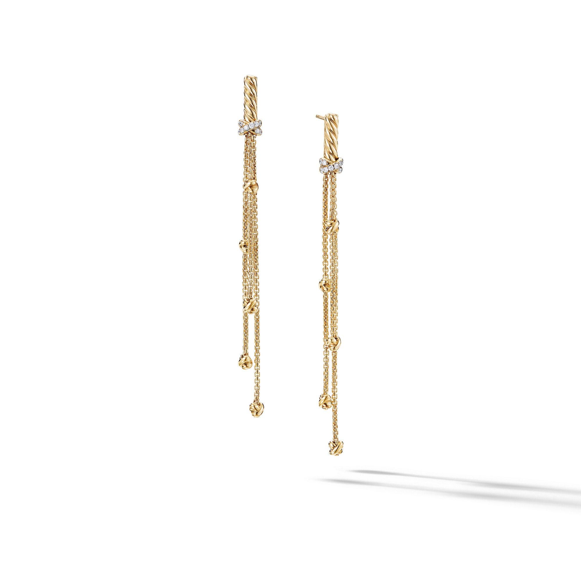 David Yurman o1w1db10325 Earrings in 18K Gold with Pave Diamonds & 165mm Size ONE SIZE - 1 Thumbnail